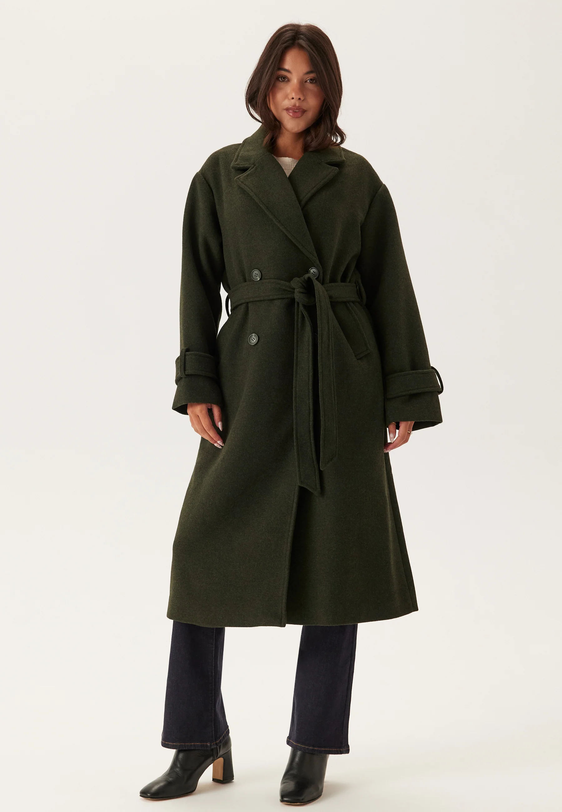 Belted Wool Blend Coat - Image 7