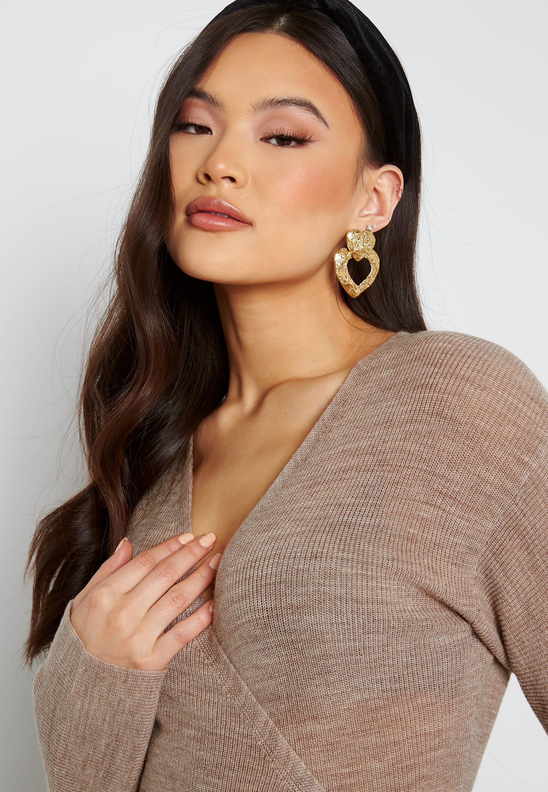 Beth LS Knit Wrap Dress - Image 4