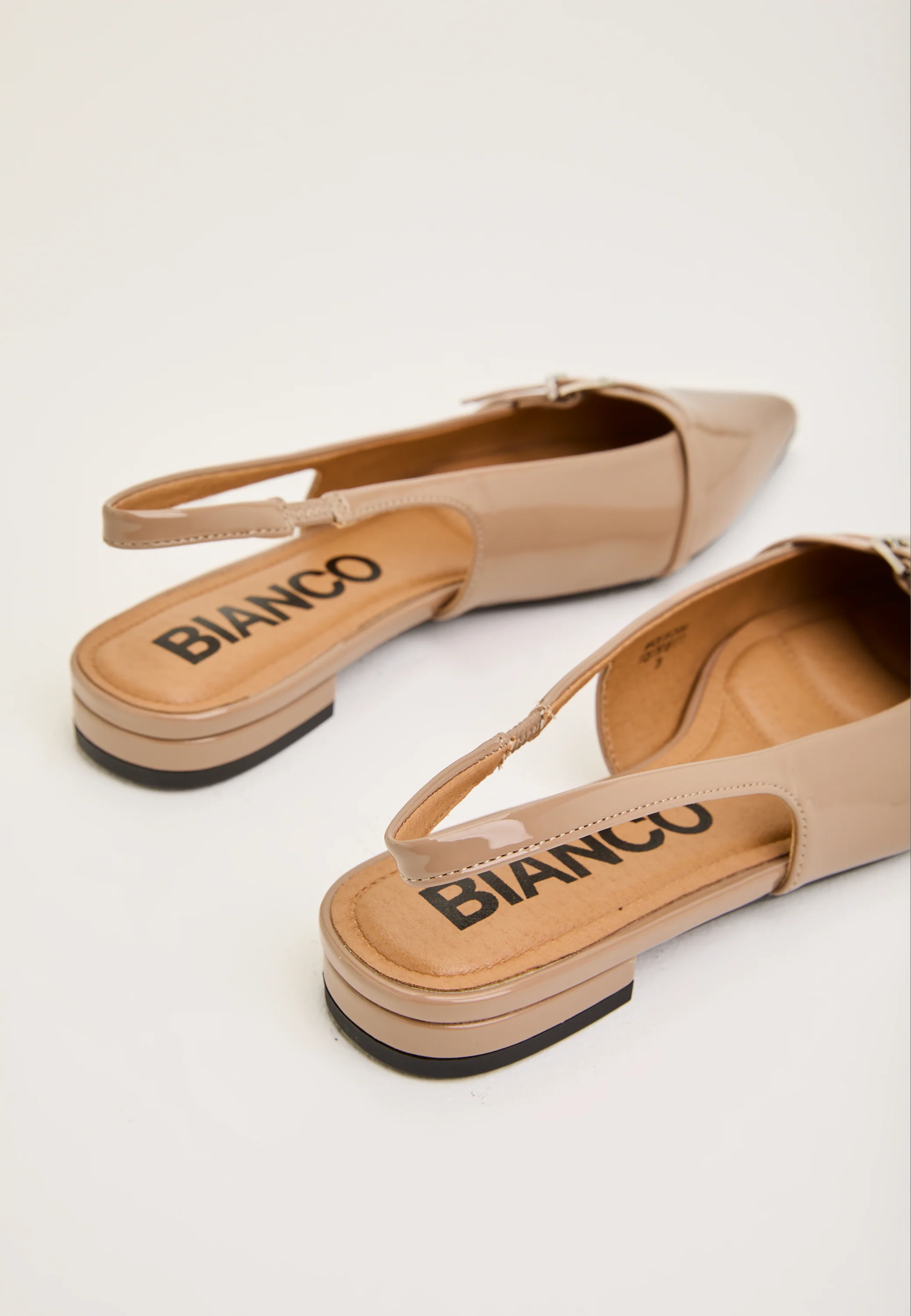 Biabari Pointy Flat Slingback Faux Leather - Image 4