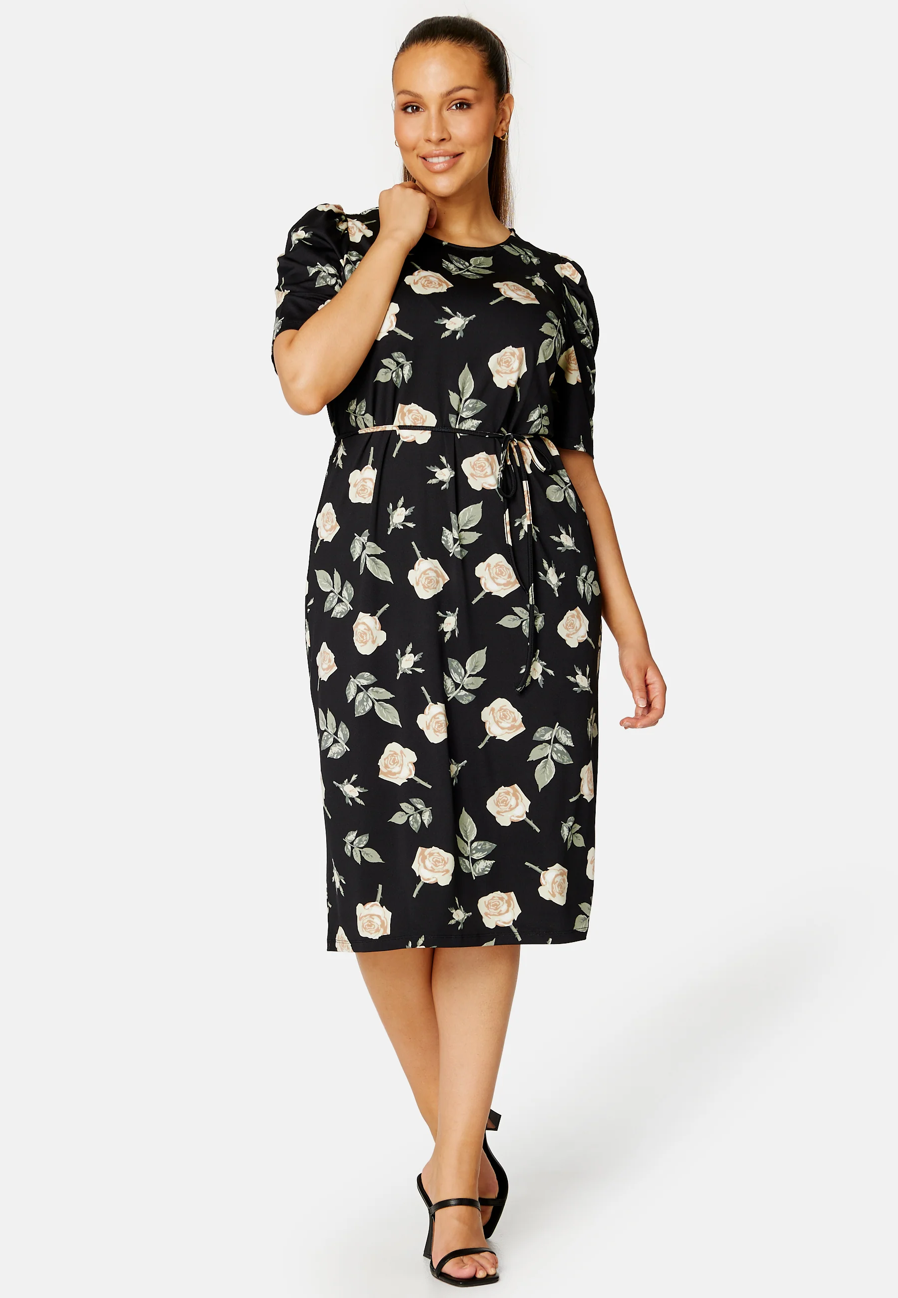 Blenda puff sleeve midi dress - Image 9