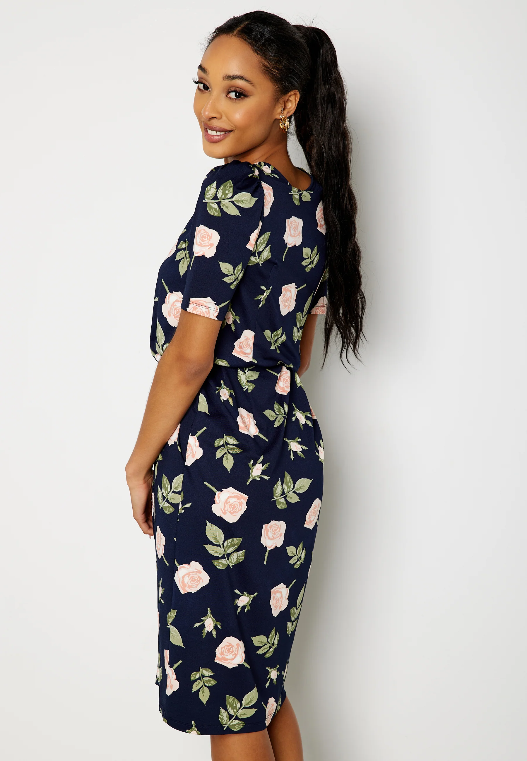 Blenda puff sleeve midi dress - Image 3