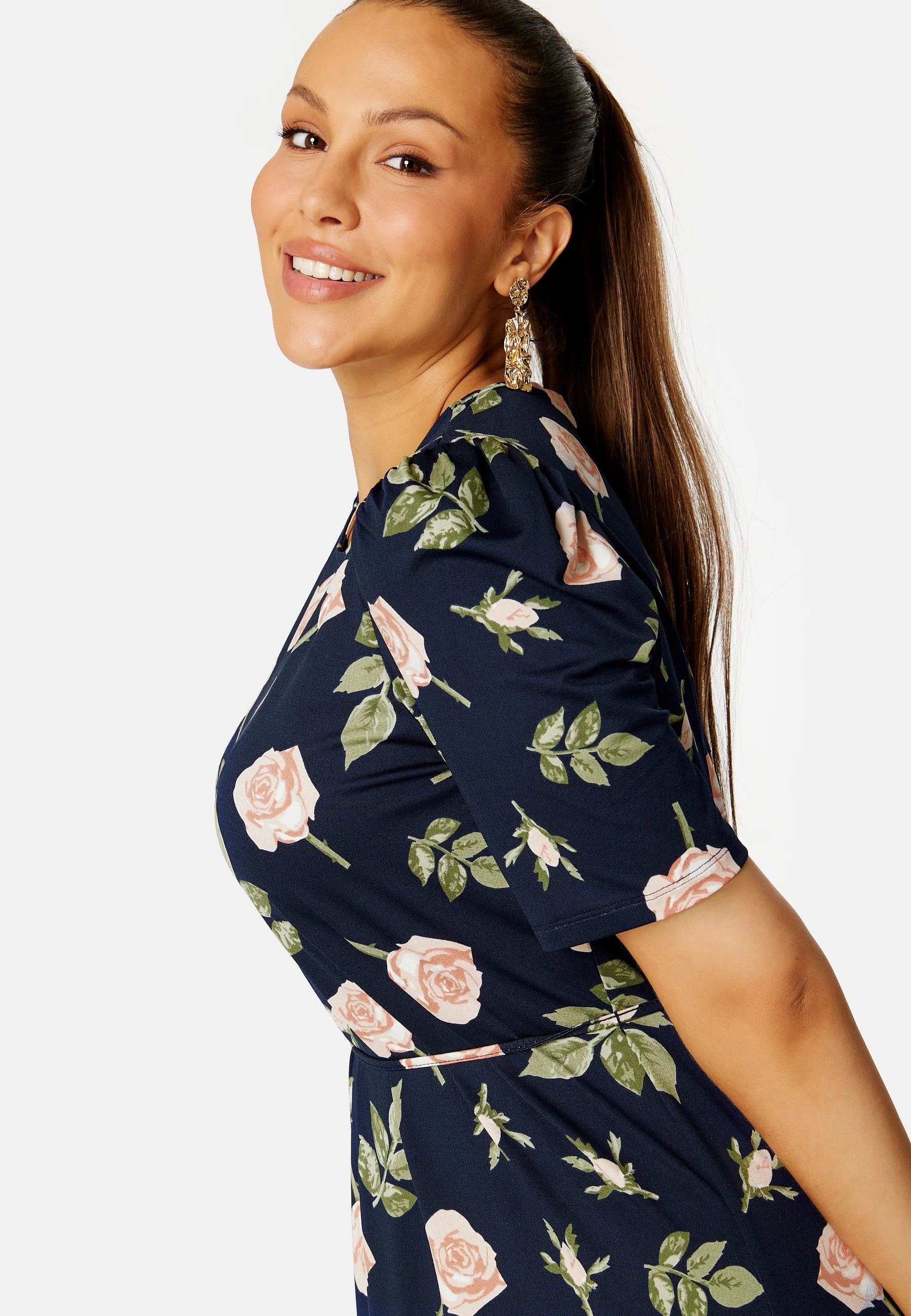 Blenda puff sleeve midi dress - Image 9