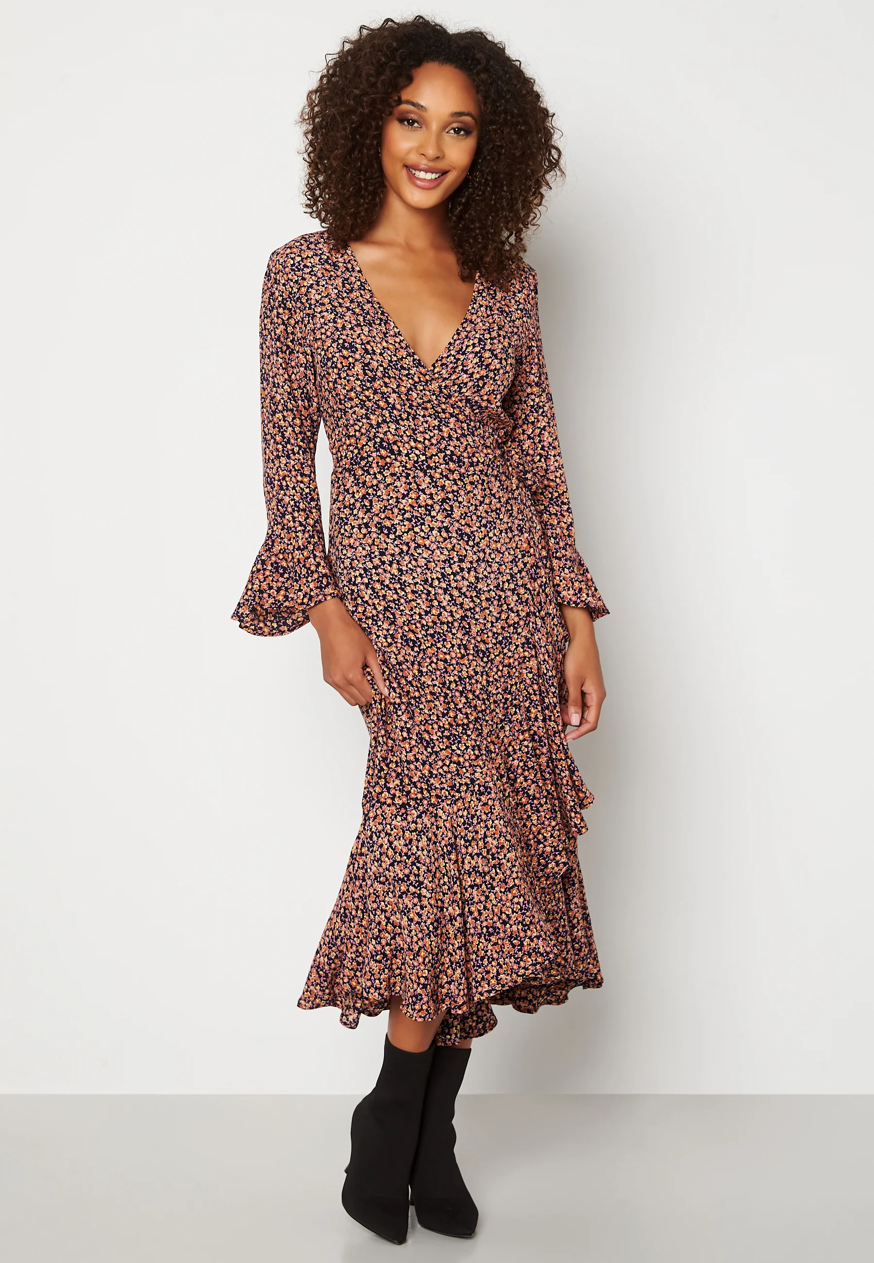 Blima 3/4 Midi Wrap Dress - Image 2