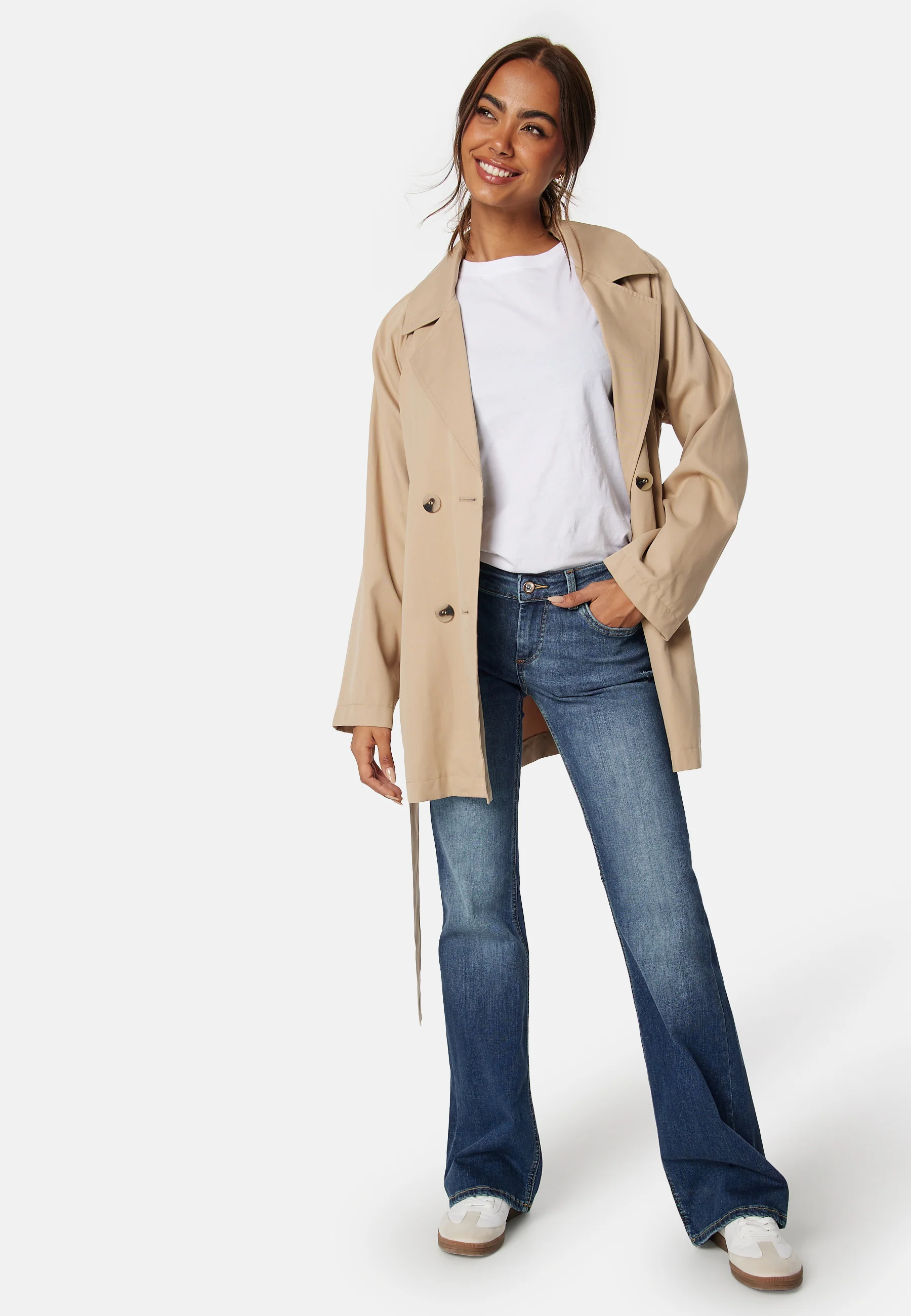 Blush Low Waist Flared Denim - Image 3