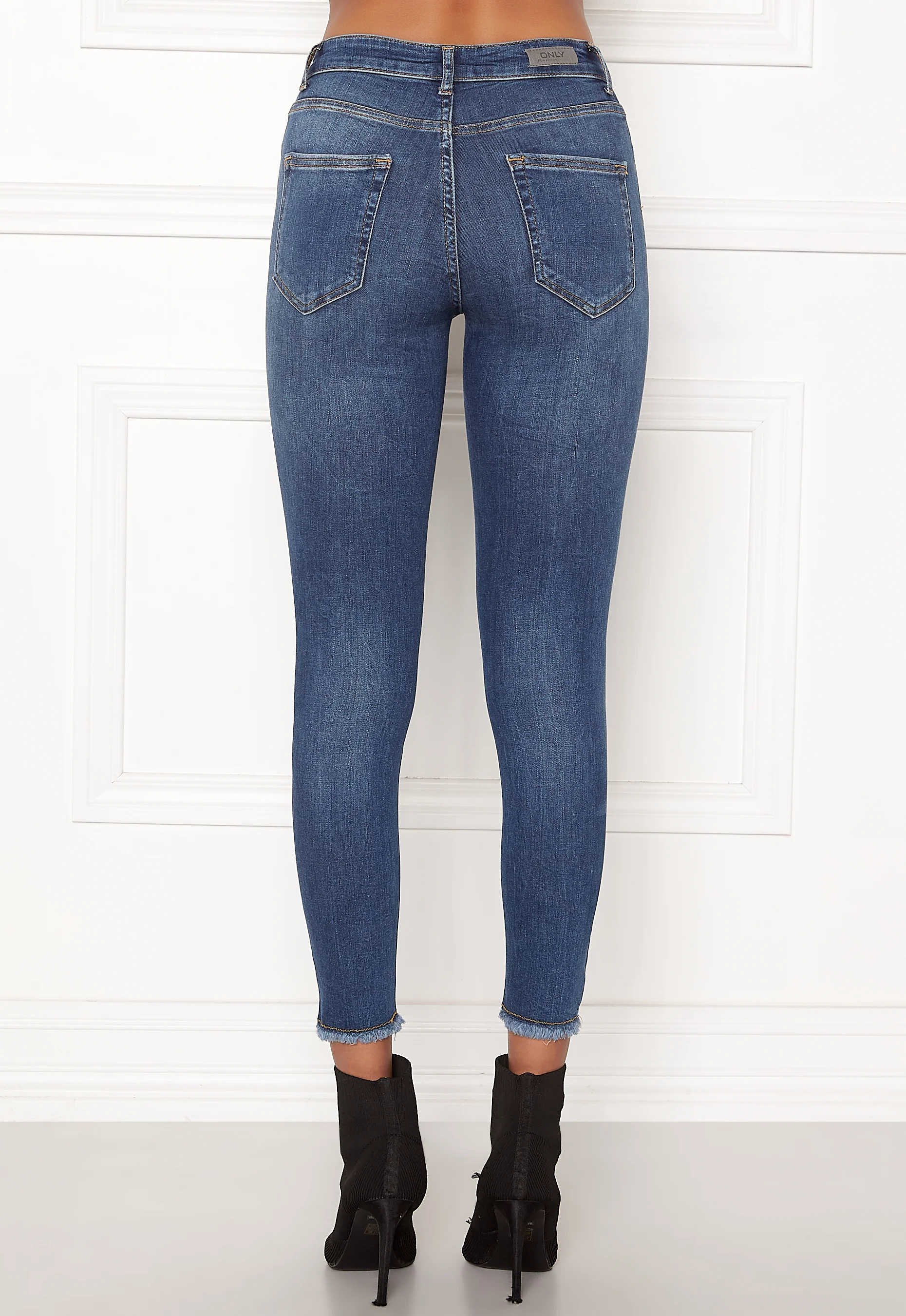 Blush Mid Ank Raw Jeans - Image 2