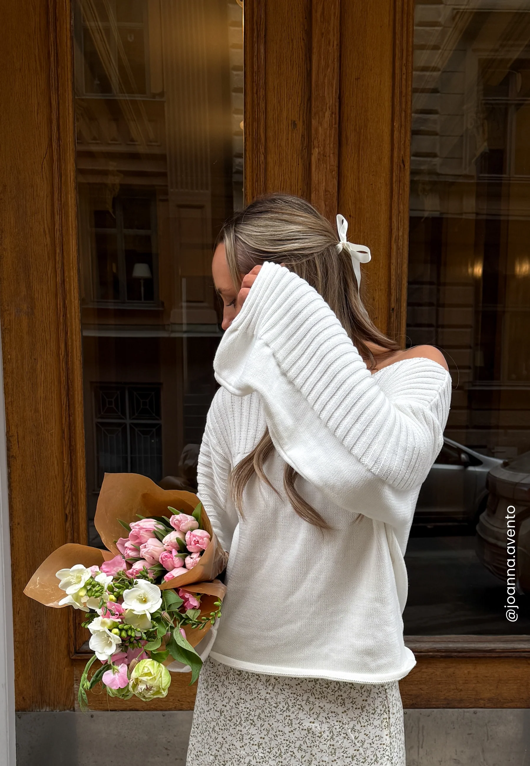Boatneck Knitted Sweater - Image 3