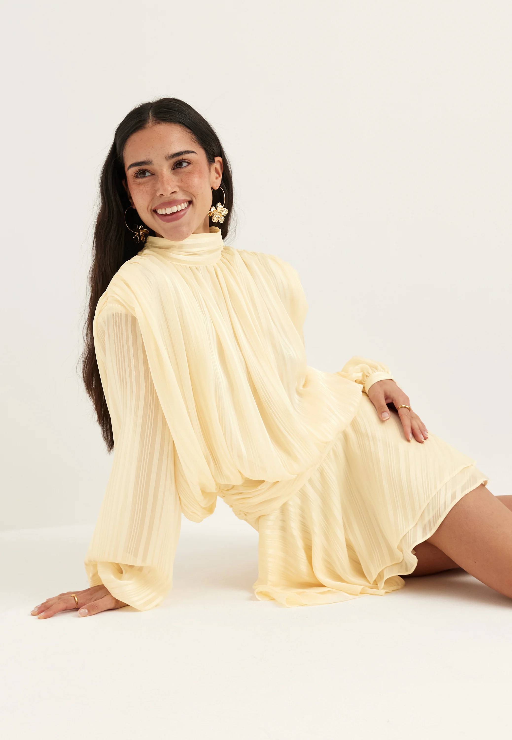 Bow Jacquard Short Dress - Image 6