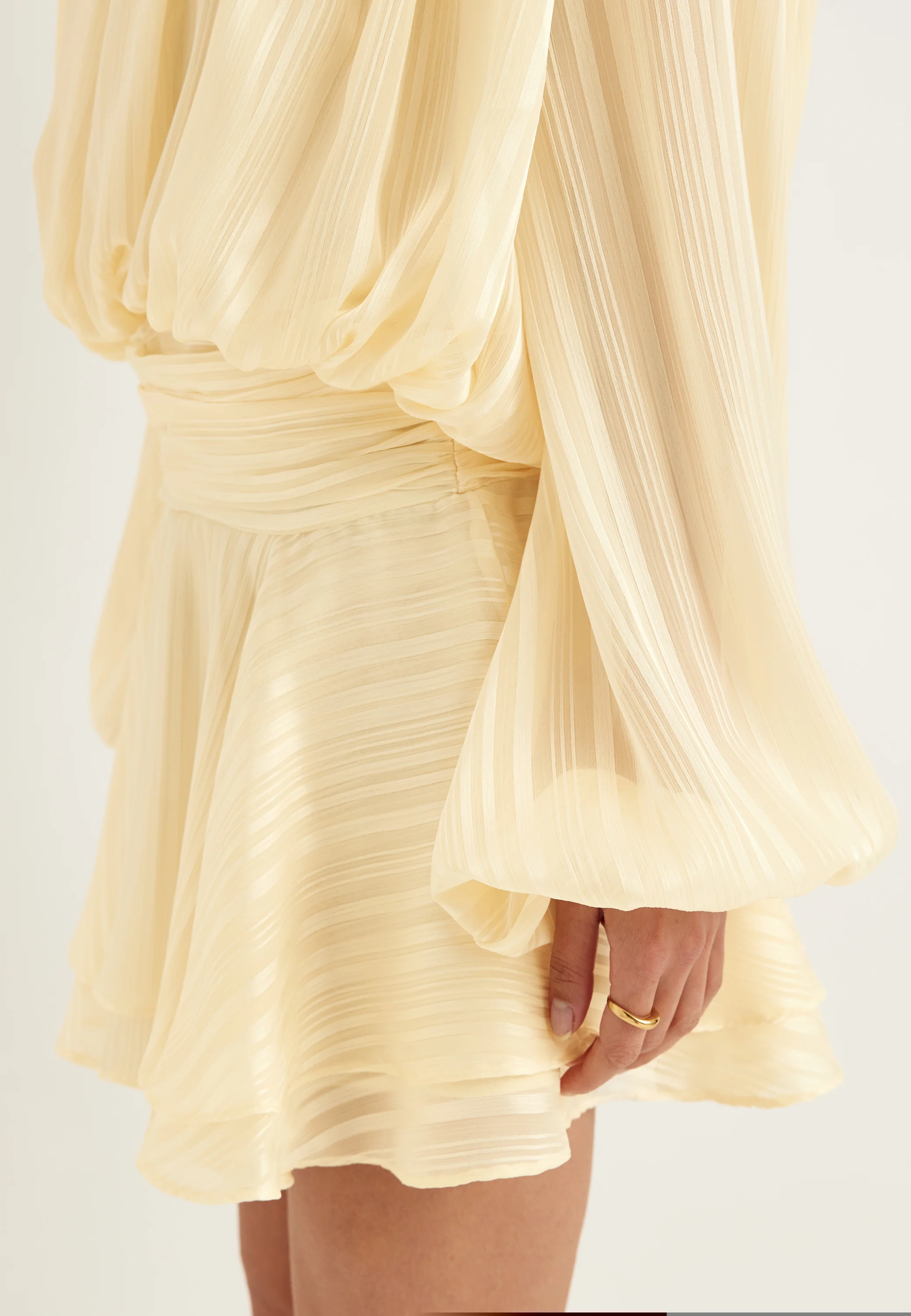 Bow Jacquard Short Dress - Image 8