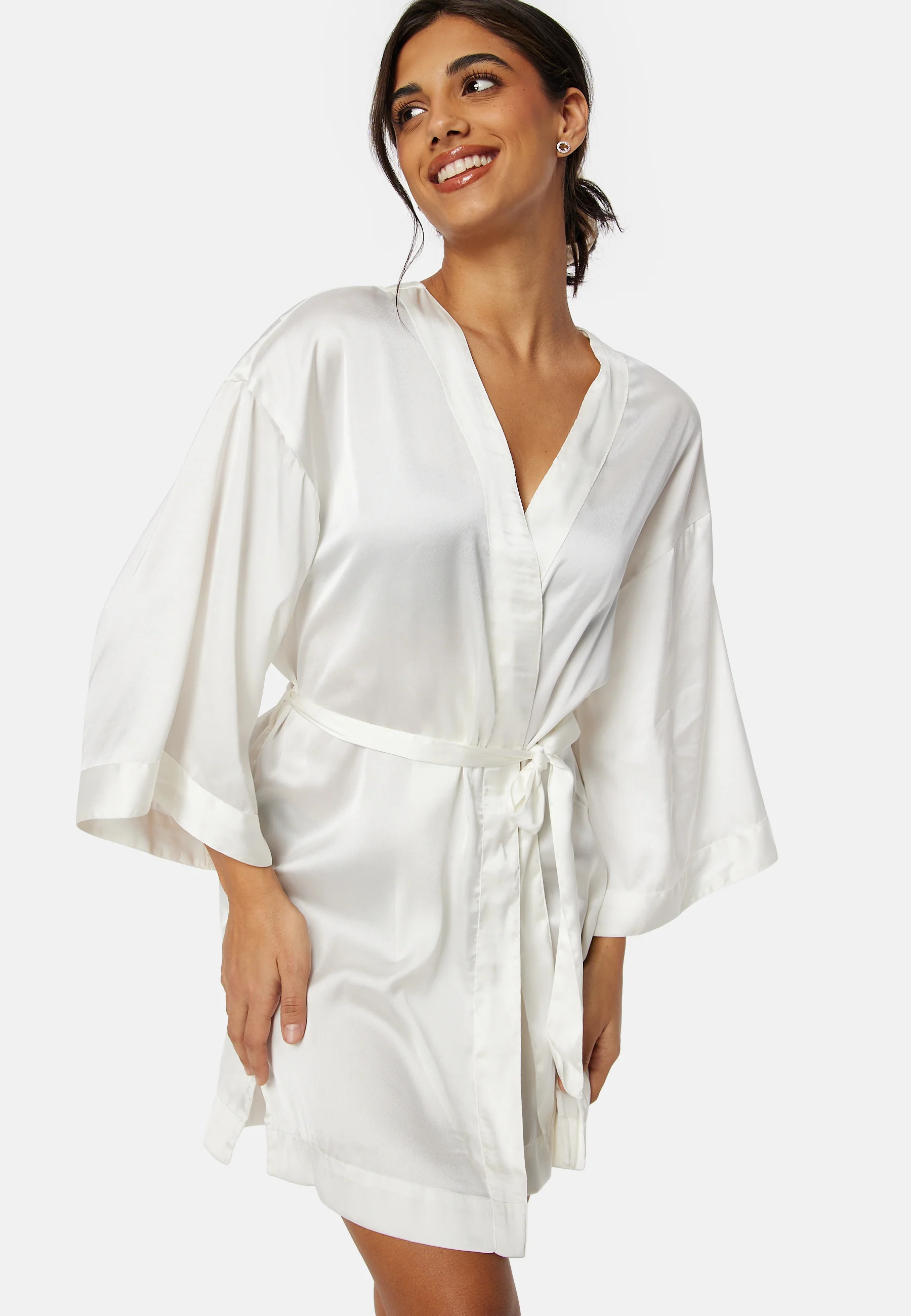 Bride Satin Kimono Robe - Image 2