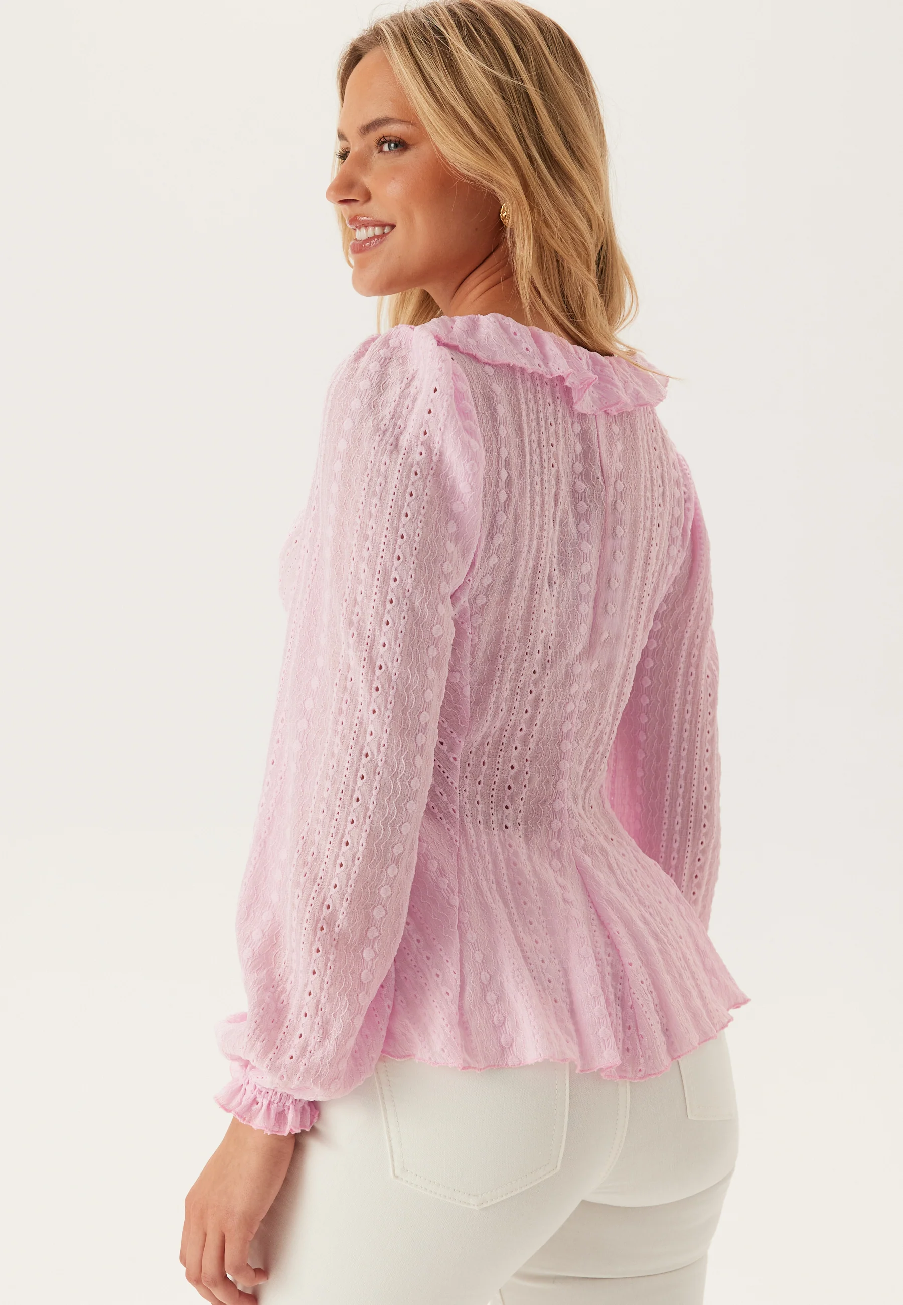 Broderie Anglaise Frill Blouse - Image 3