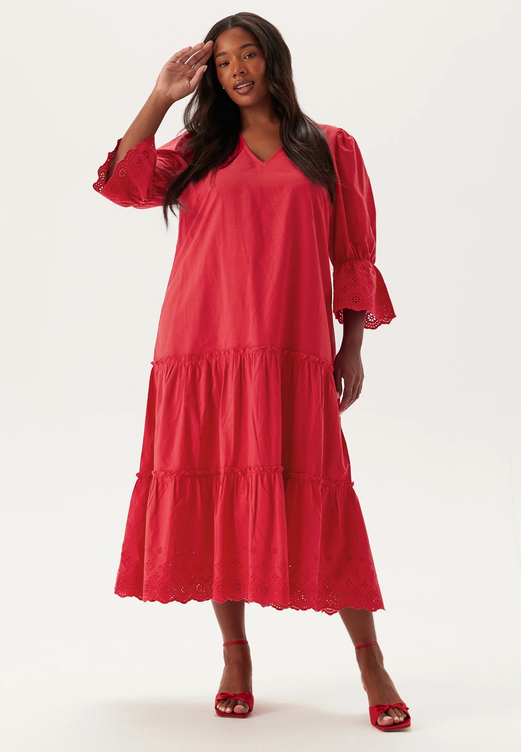 Broderie Anglaise Long Dress - Image 4