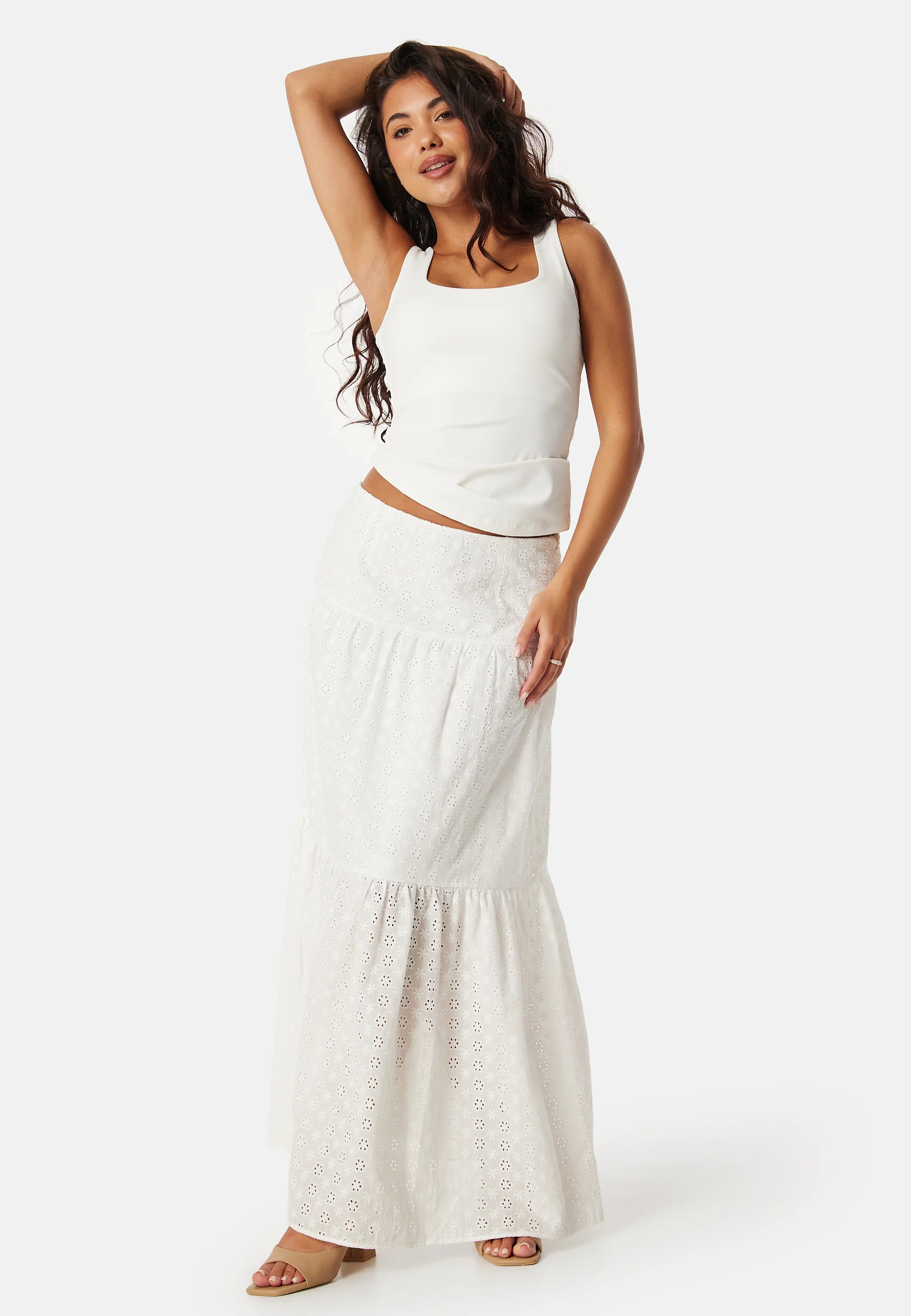 Broderie Anglaise Maxi Skirt - Image 3