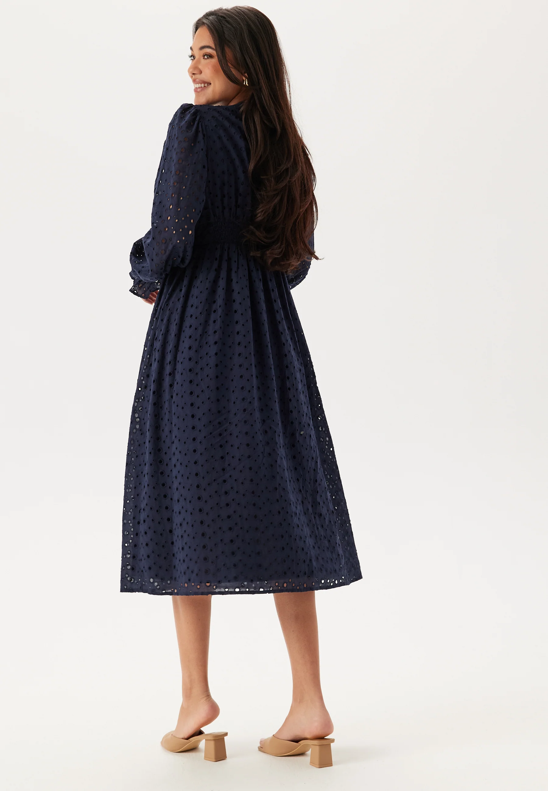 Broderie Anglaise Midi Dress - Image 3