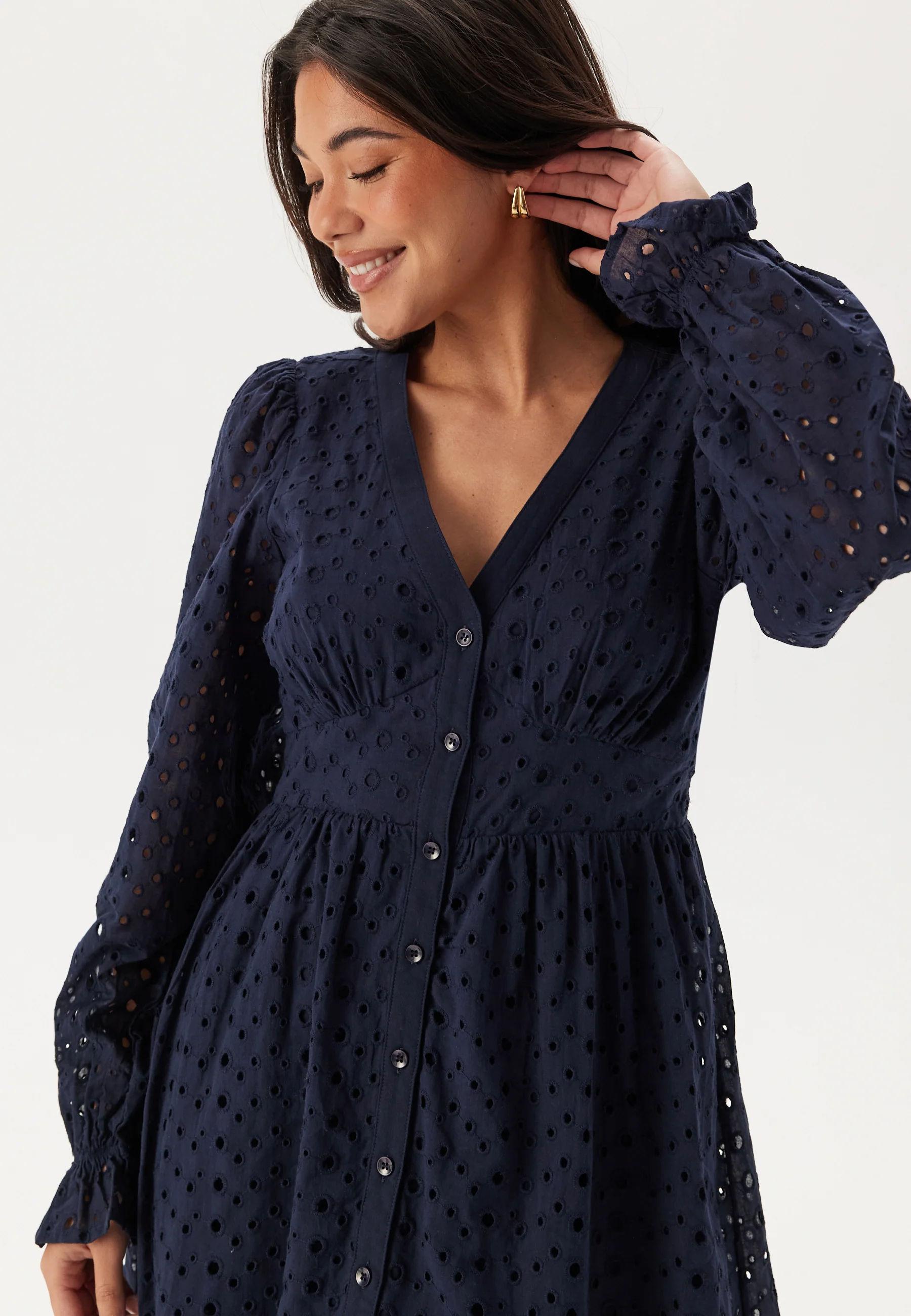Broderie Anglaise Midi Dress - Image 4