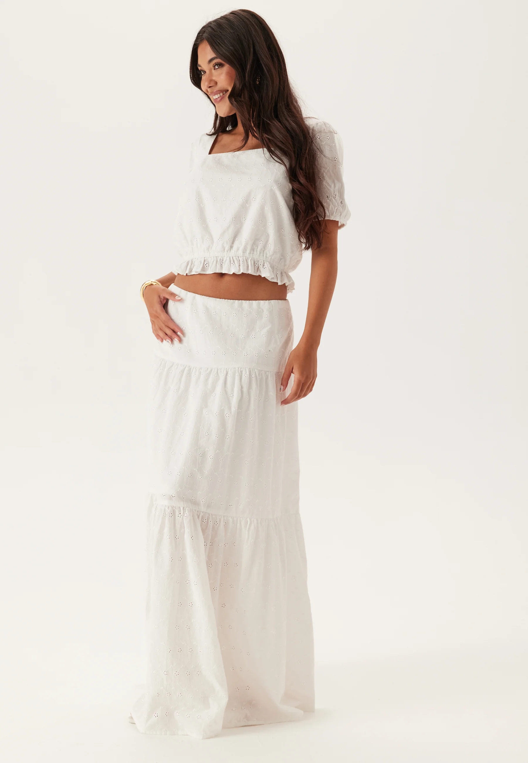Broderie Anglaise Short Sleeve  Blouse - Image 3