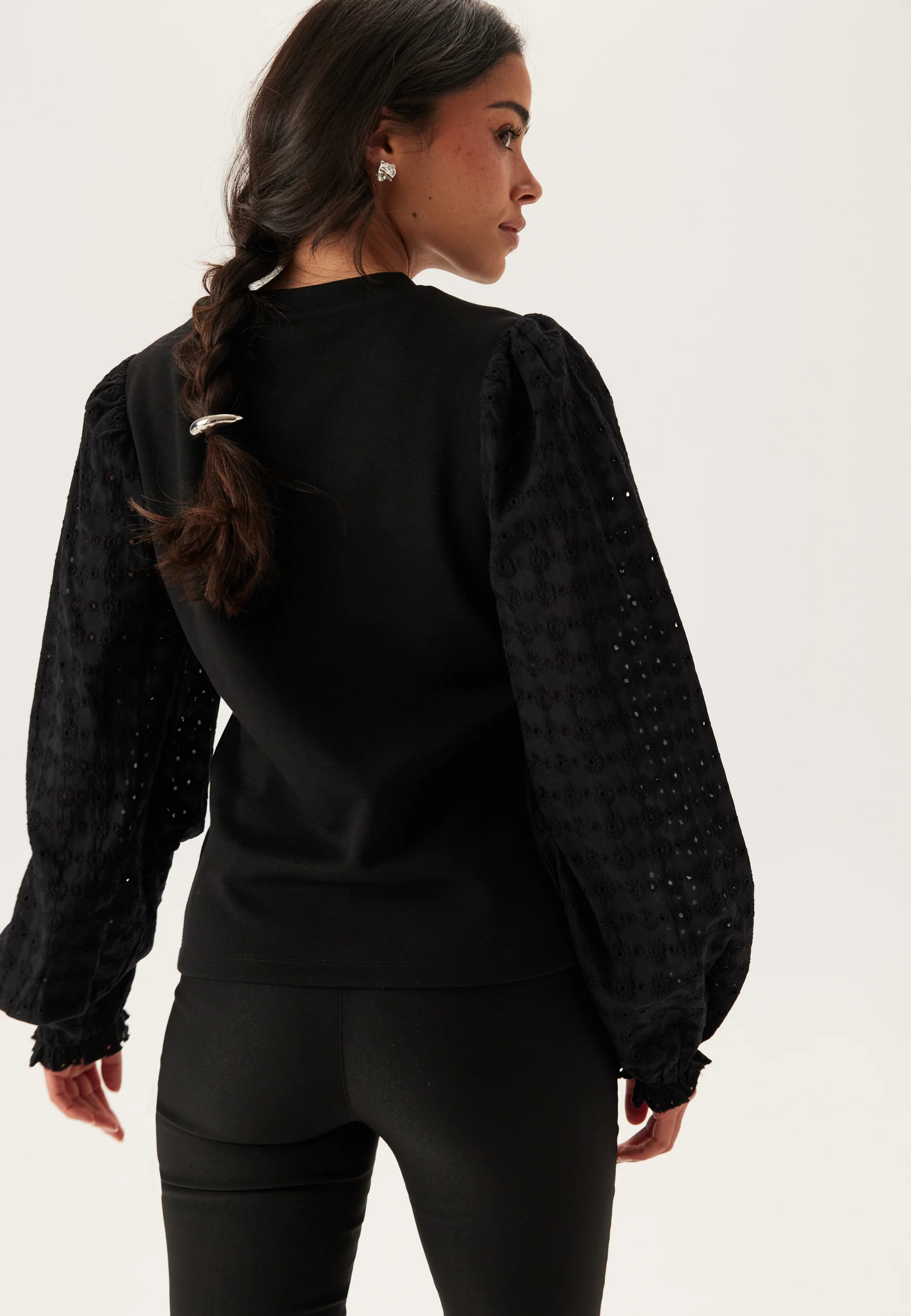 Broderie Anglaise Sleeve Top - Image 2