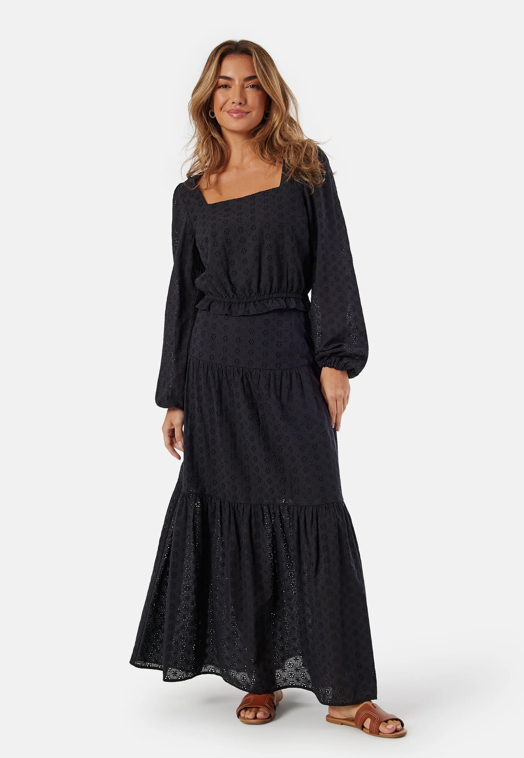 Broderie Anglaise Square Neck Blouse - Image 3