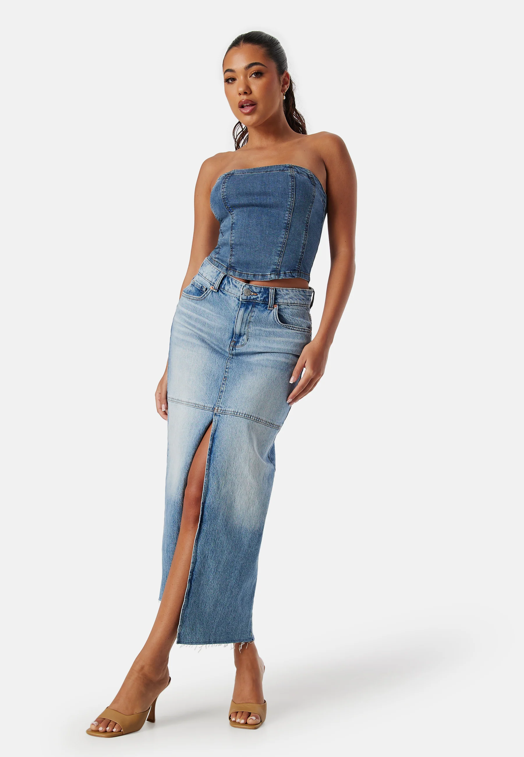Bustier Denim Top - Image 2