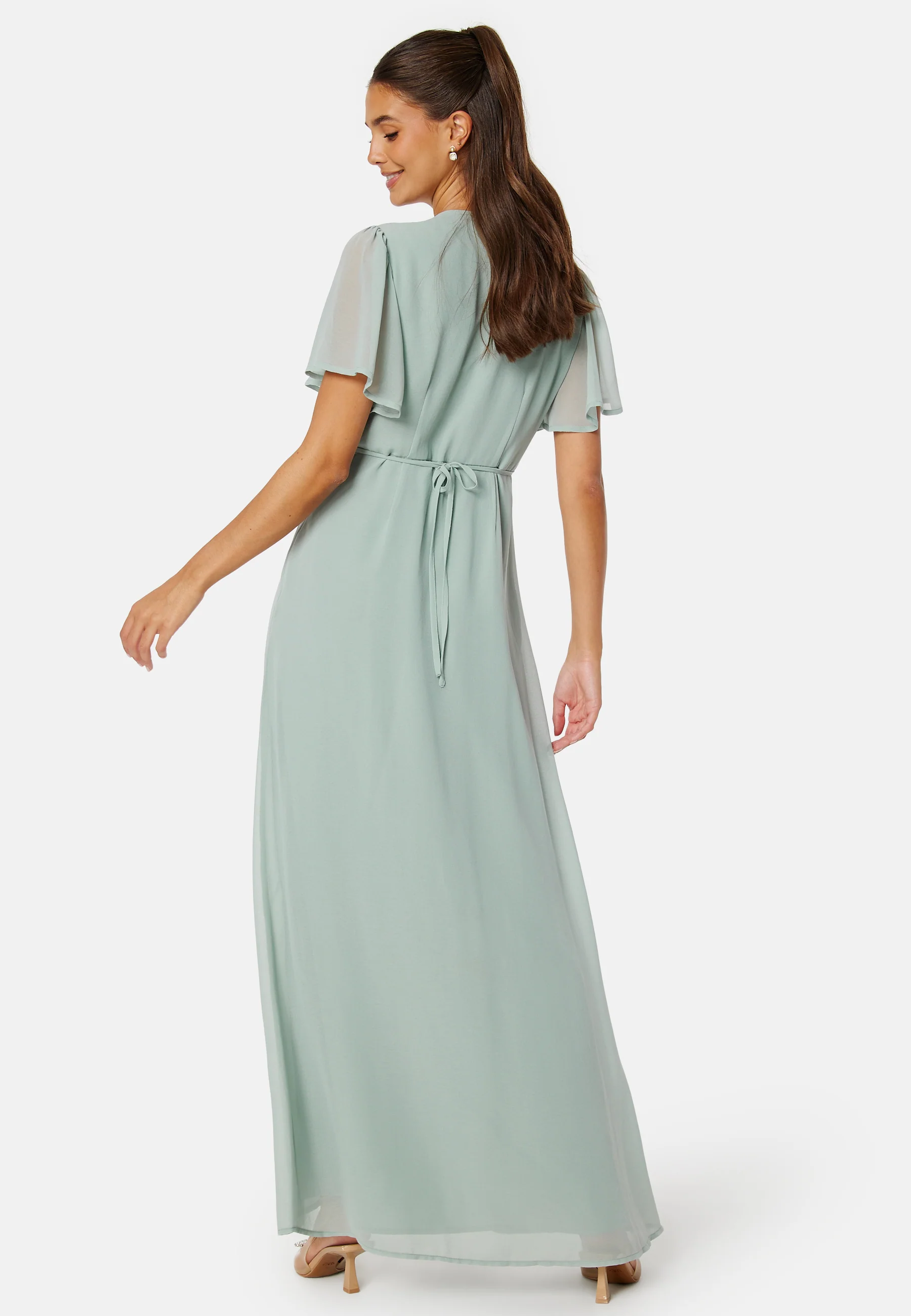 Butterfly Sleeve Button Gown - Image 2