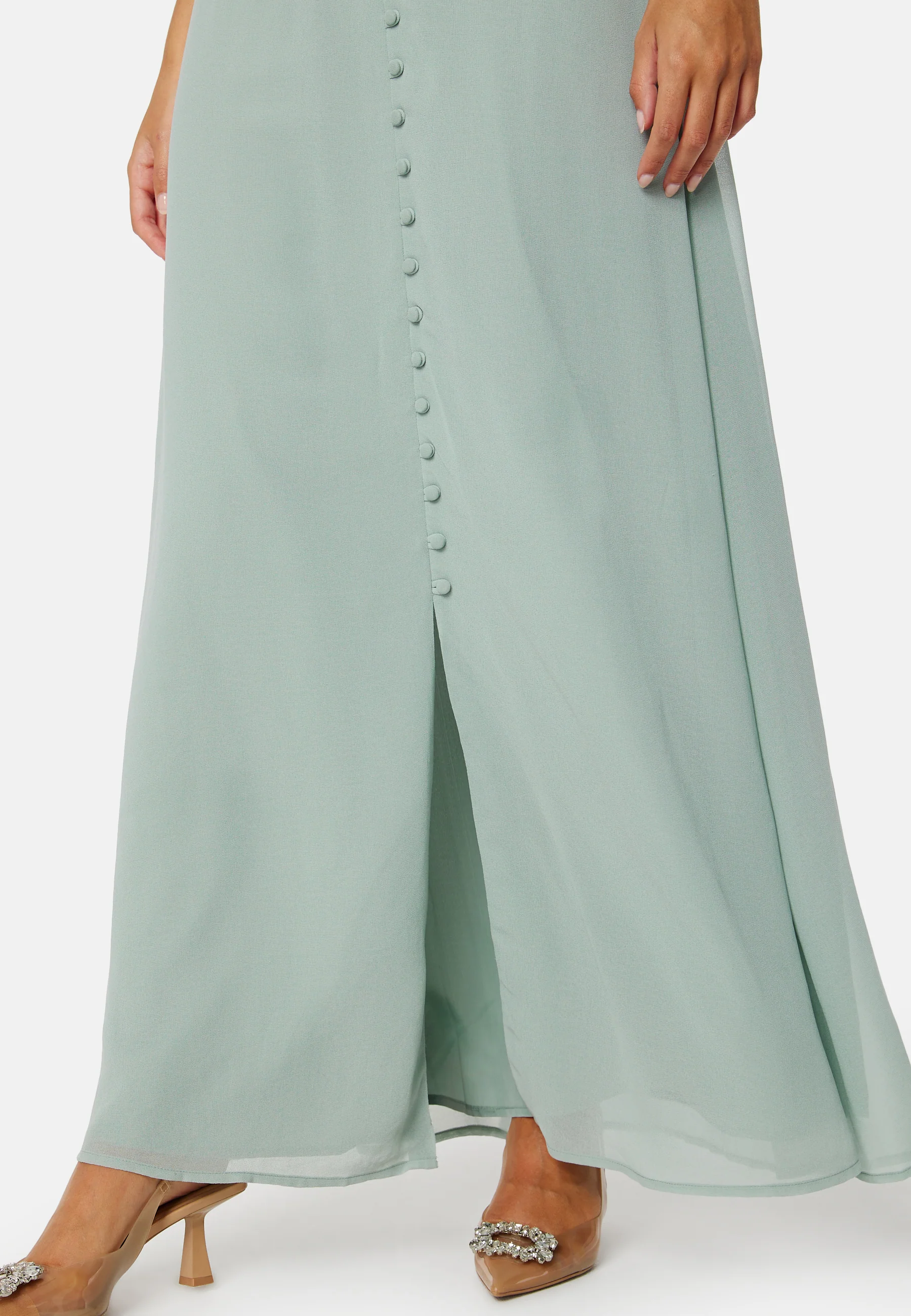 Butterfly Sleeve Button Gown - Image 4