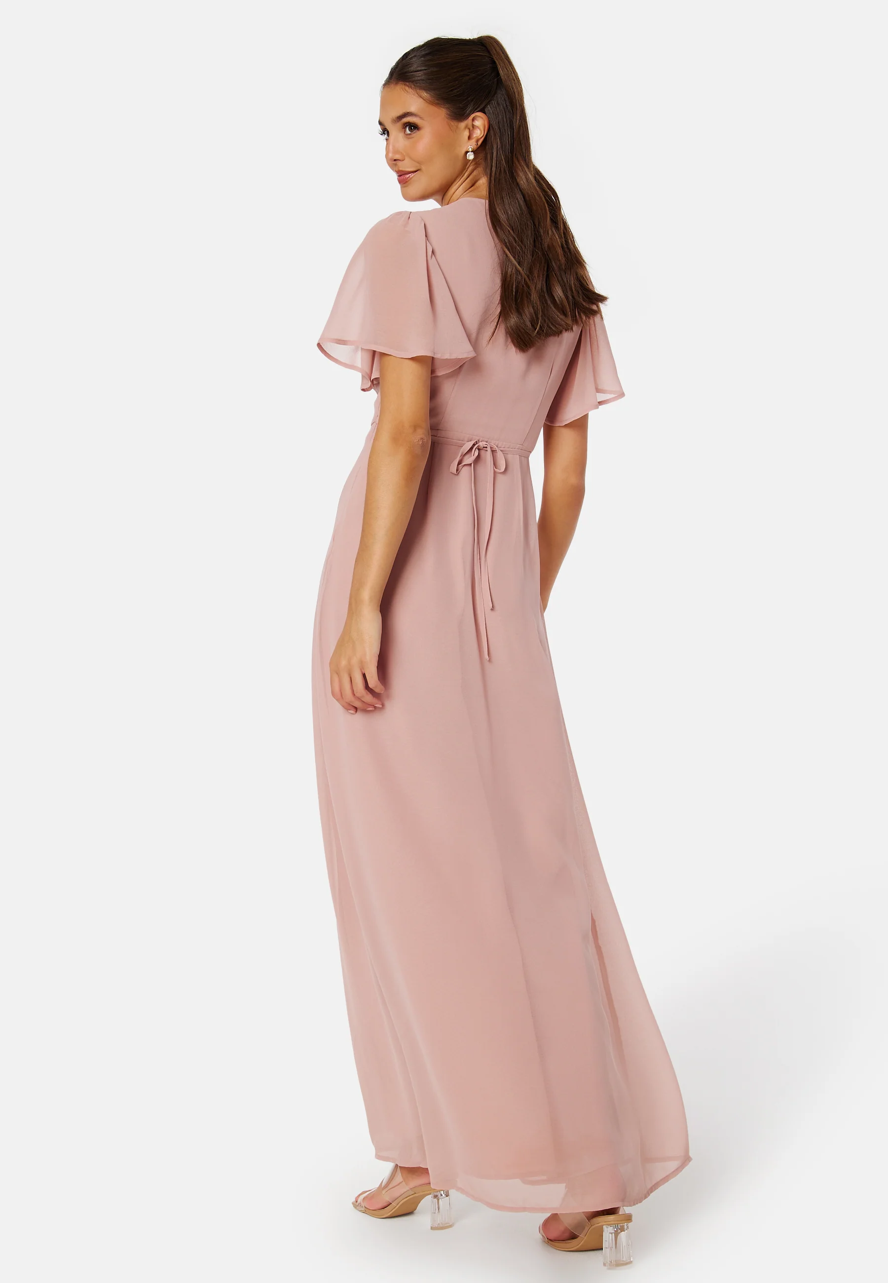 Butterfly Sleeve Button Gown - Image 2