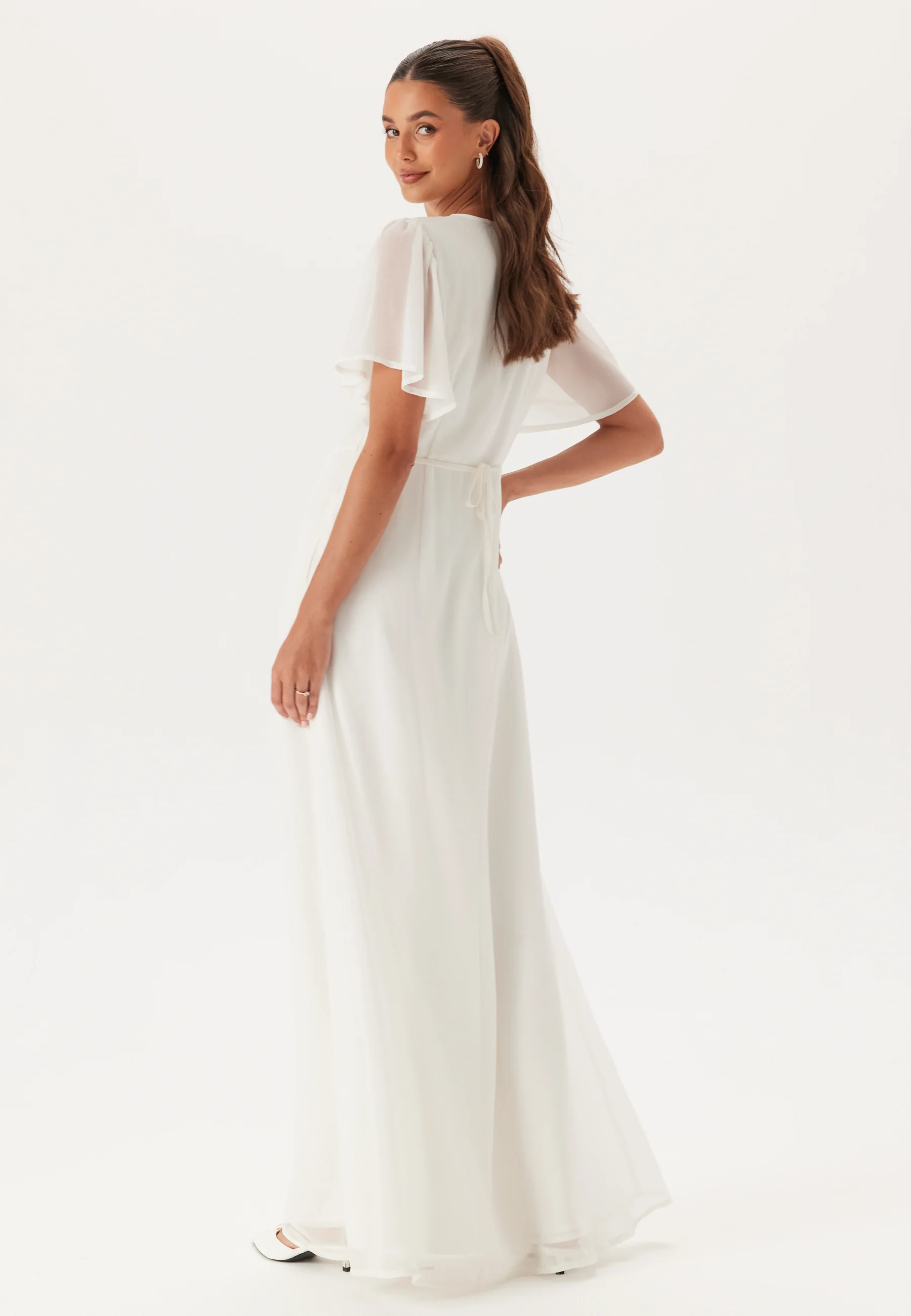 Butterfly Sleeve Button wedding gown - Image 2