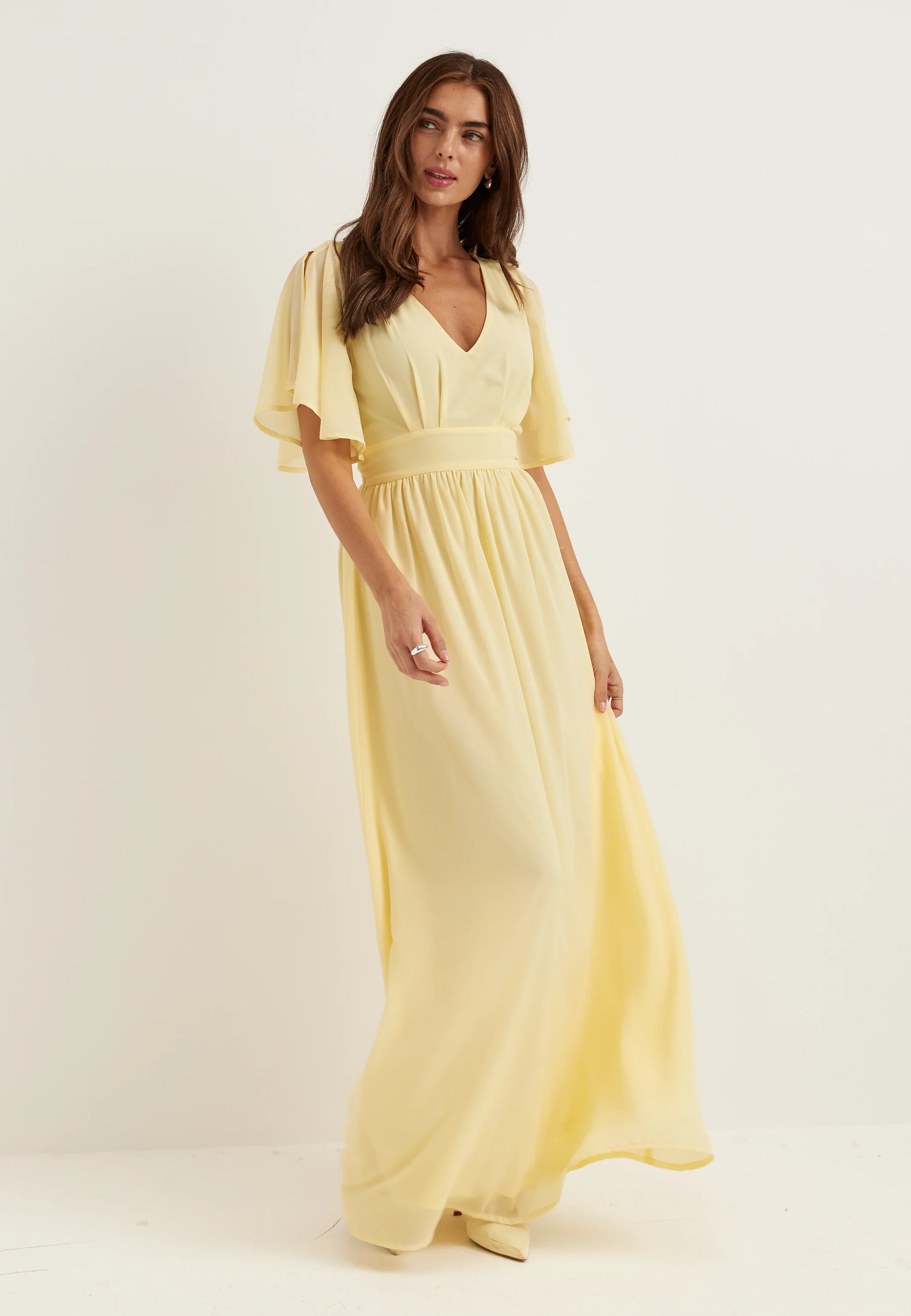 Butterfly Sleeve Chiffon Gown - Image 7