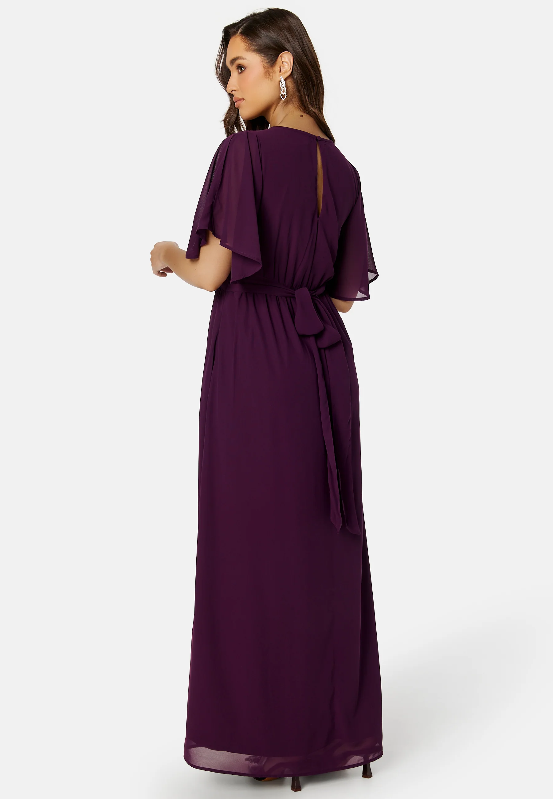 Butterfly Sleeve Chiffon Gown - Image 2