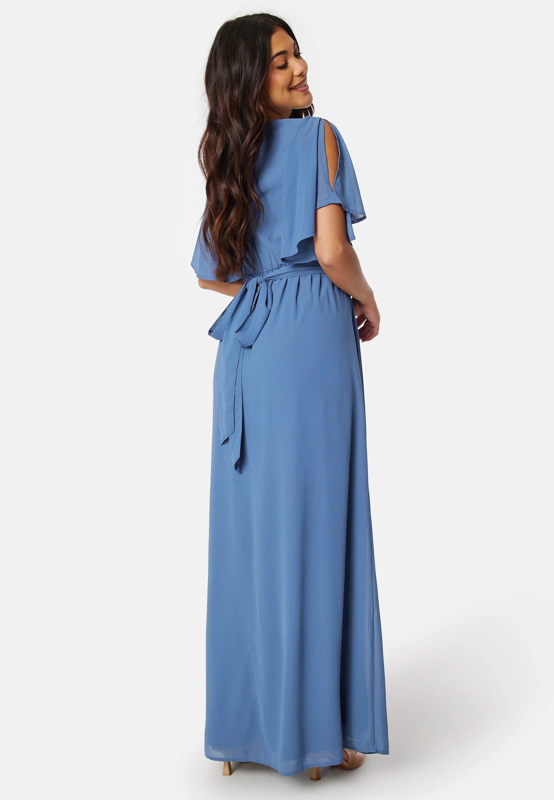 Butterfly Sleeve Chiffon Gown - Image 2