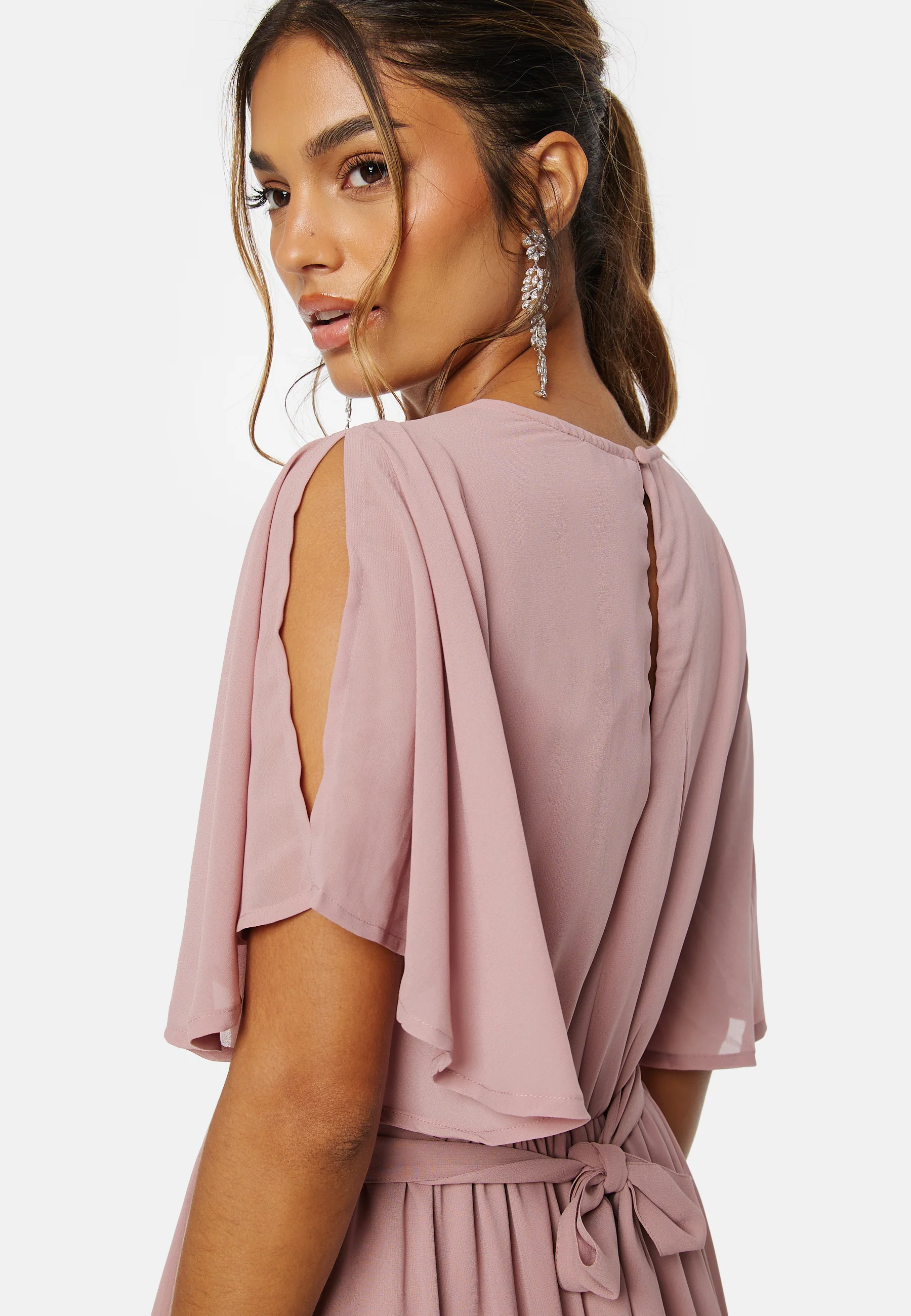 Butterfly Sleeve Chiffon Gown - Image 2