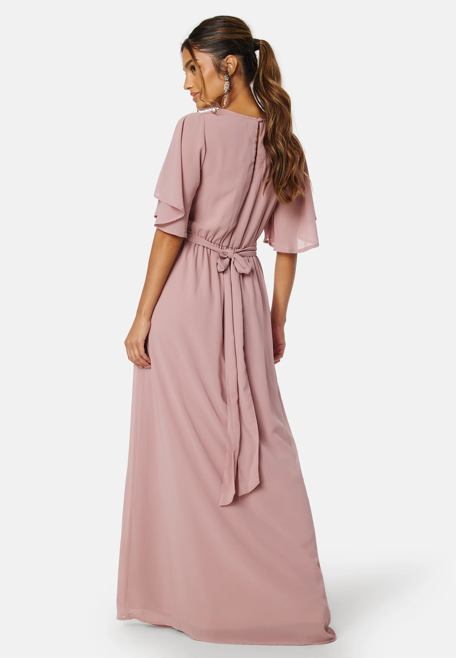 Butterfly Sleeve Chiffon Gown - Image 3