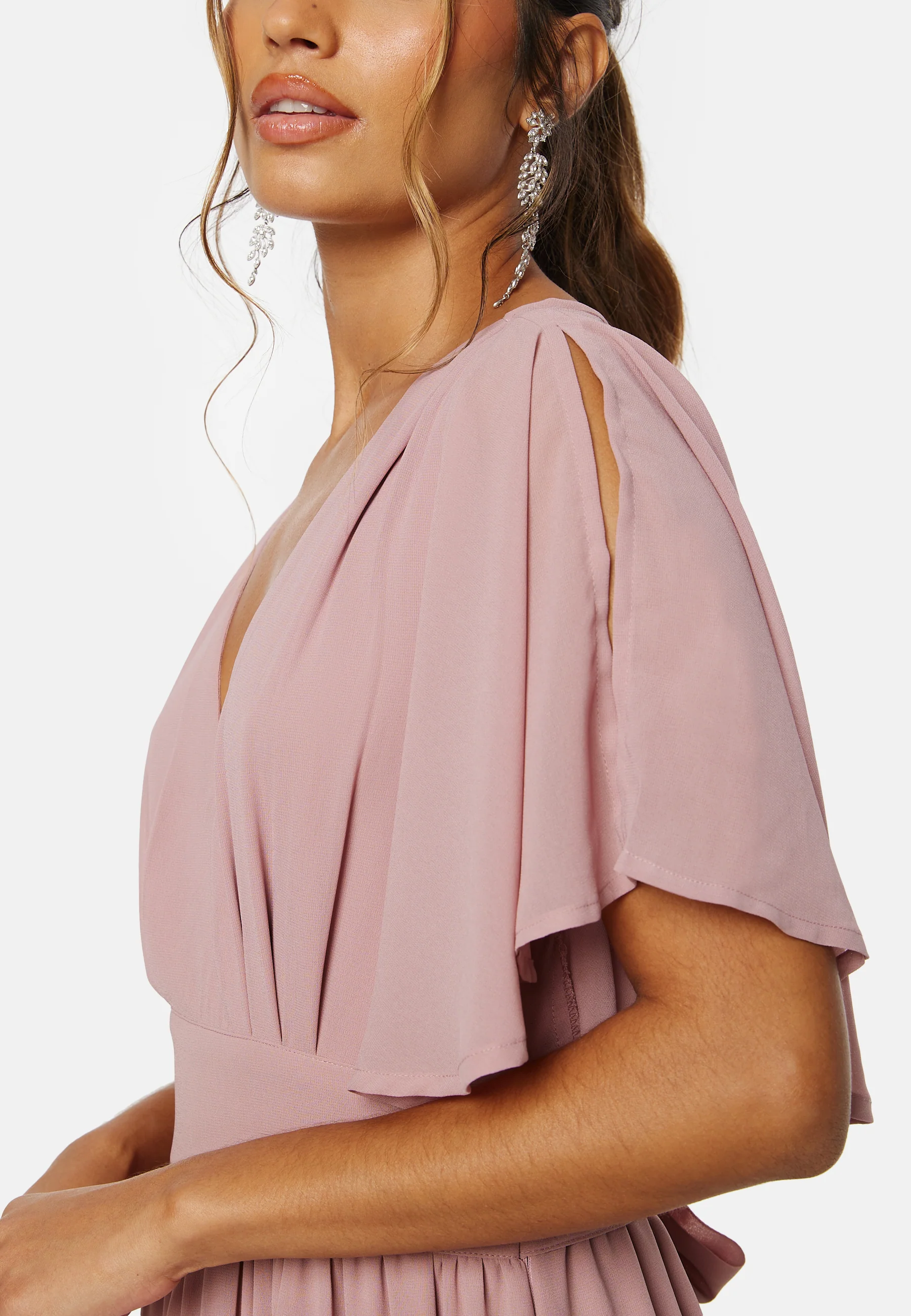 Butterfly Sleeve Chiffon Gown - Image 4