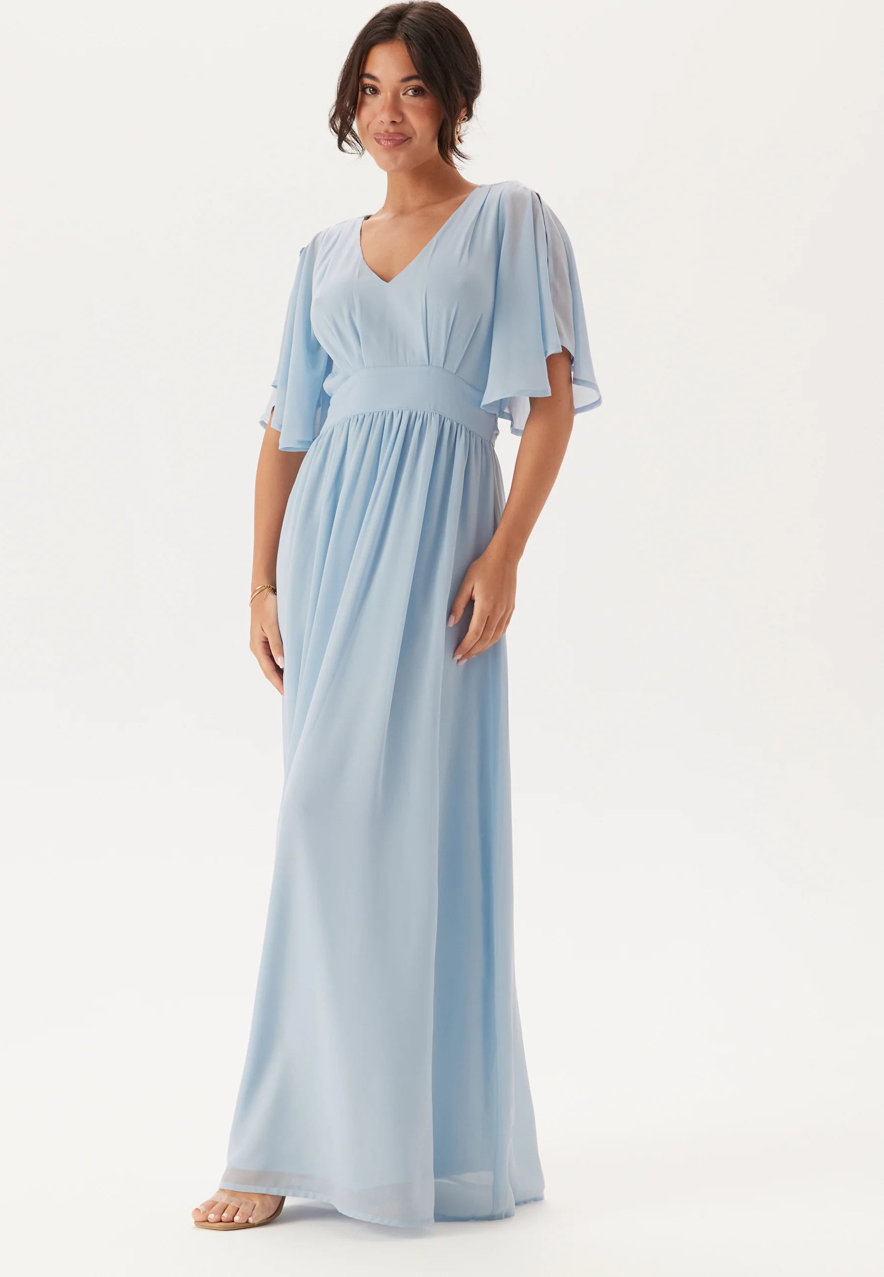 Butterfly Sleeve Chiffon Gown - Image 2