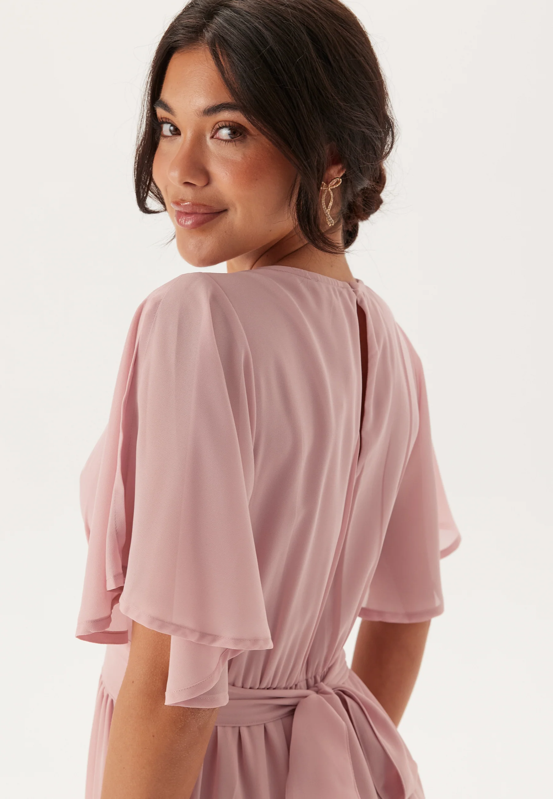 Butterfly Sleeve Chiffon Gown - Image 4