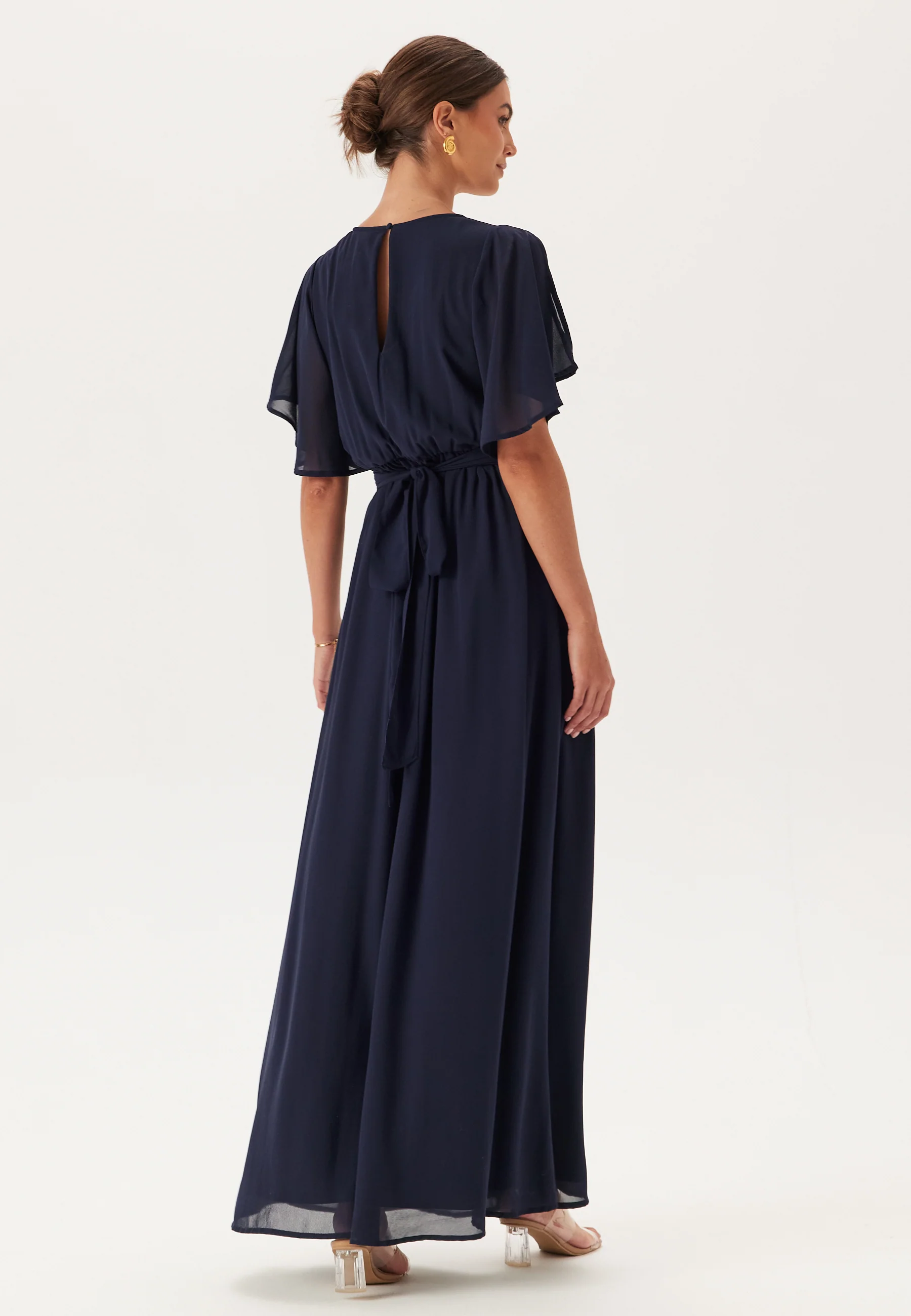 Butterfly Sleeve Chiffon Gown - Image 2