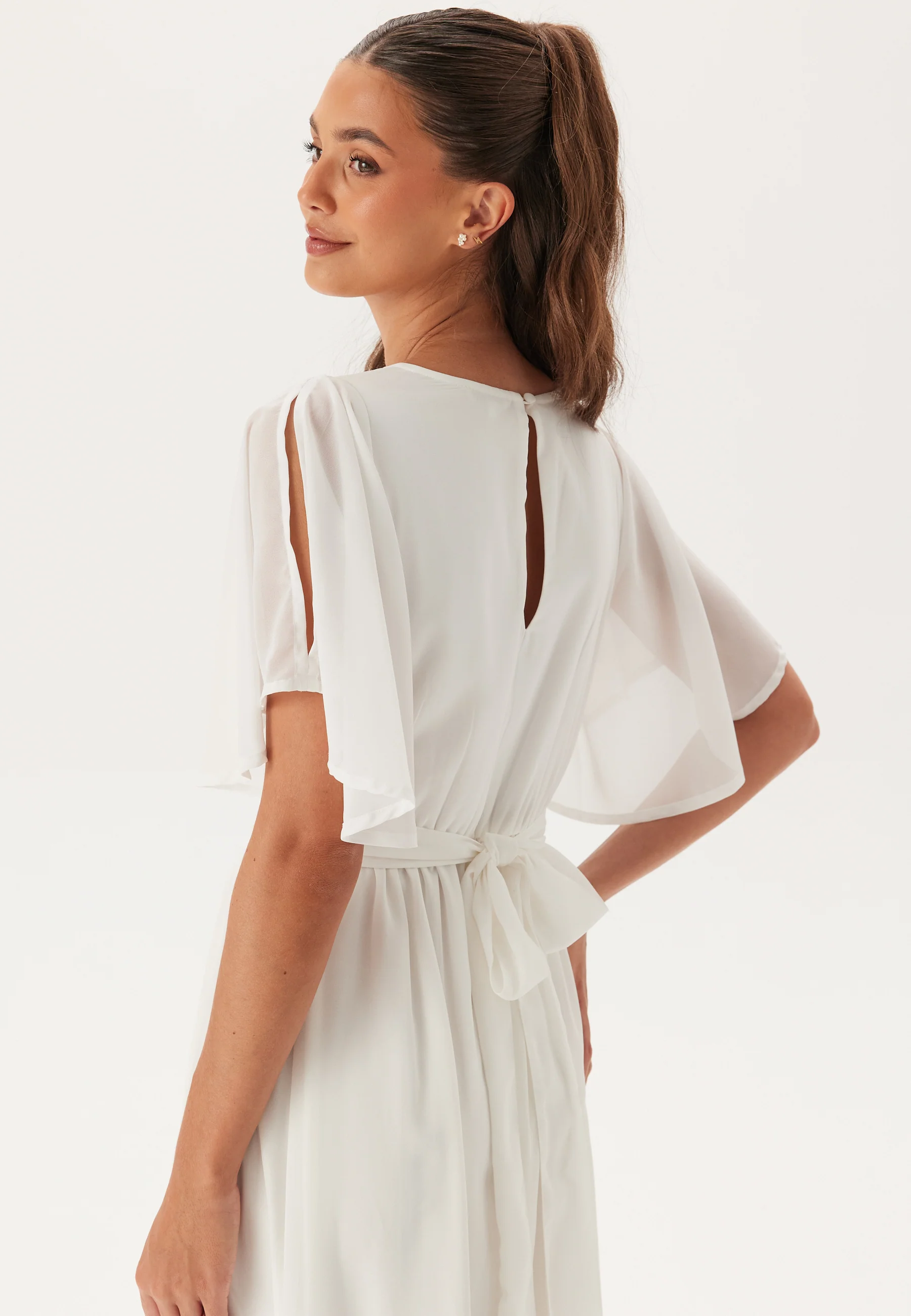 Butterfly Sleeve Chiffon Gown - Image 4