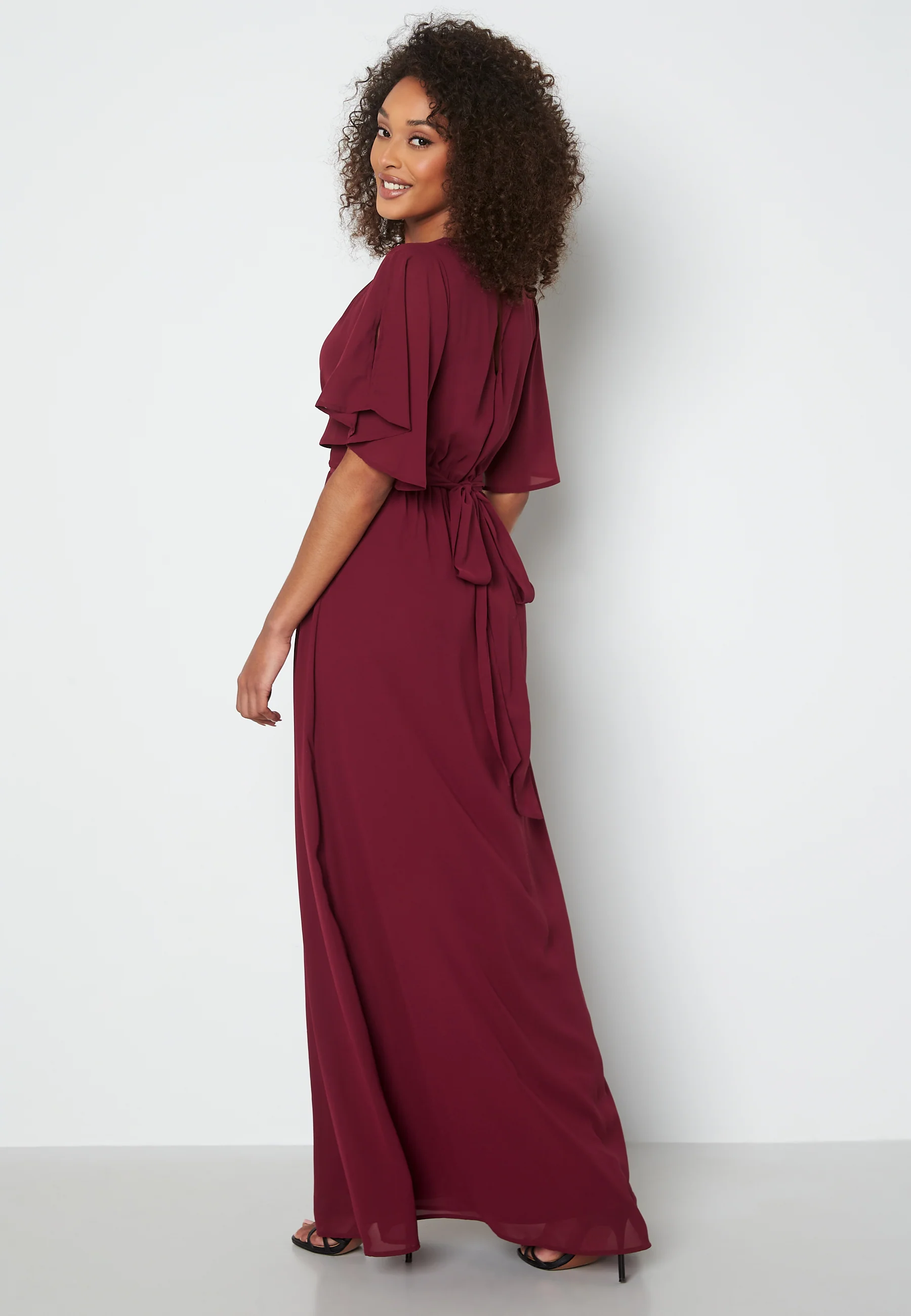 Butterfly Sleeve Chiffon Gown - Image 2
