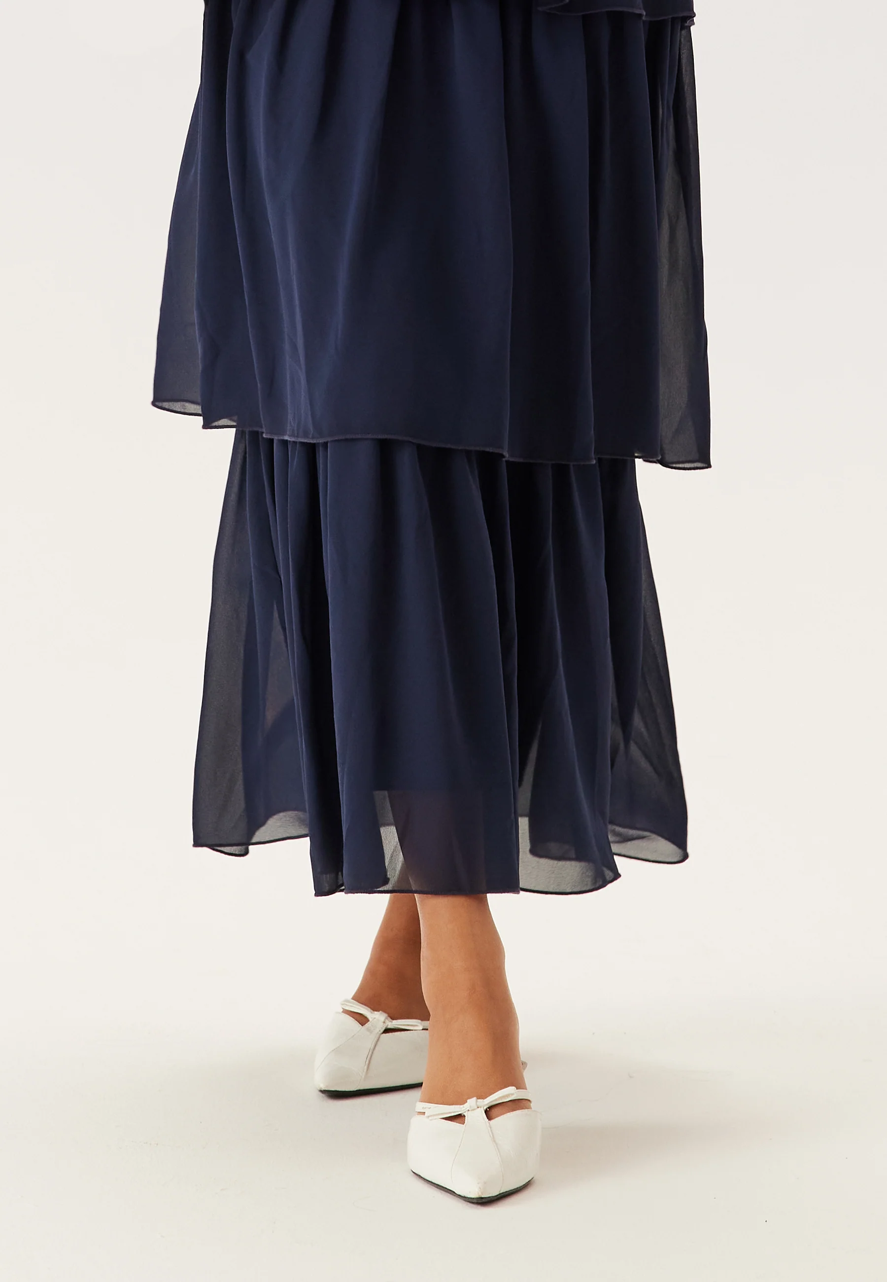 Butterfly Sleeve Flounce Dress - Image 3
