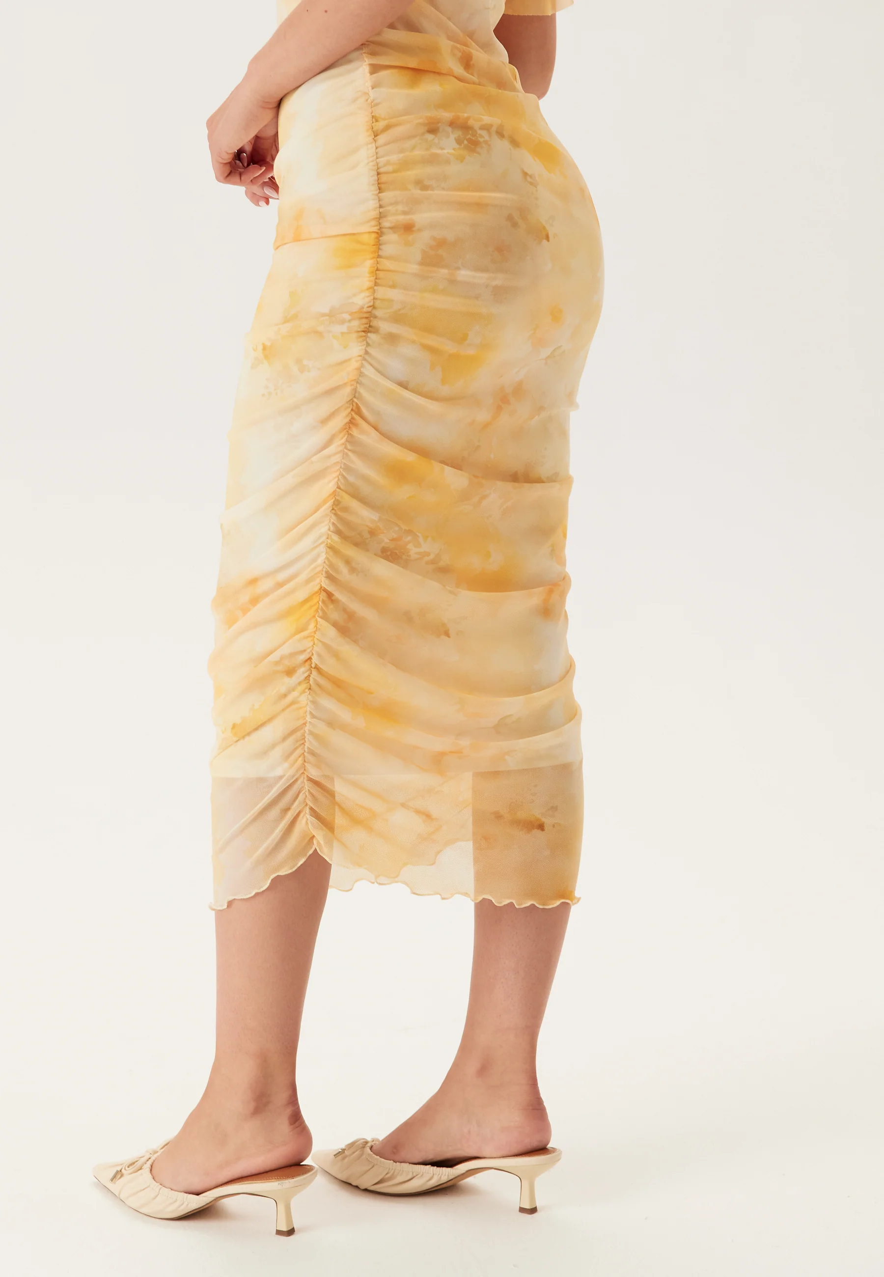 Butterfly Sleeve Mesh Ankle Dress - Image 6
