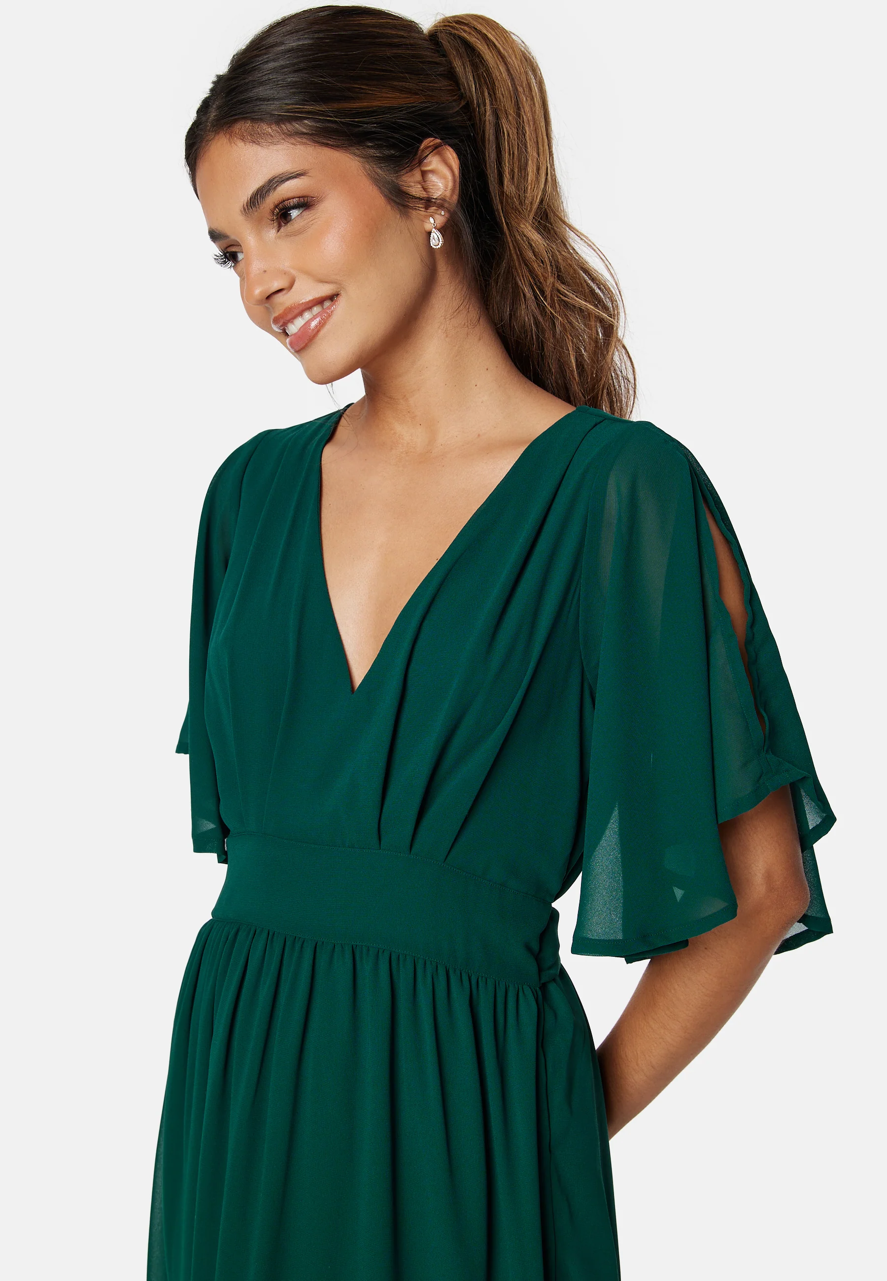 Butterfly Sleeve Midi Dress - Image 3