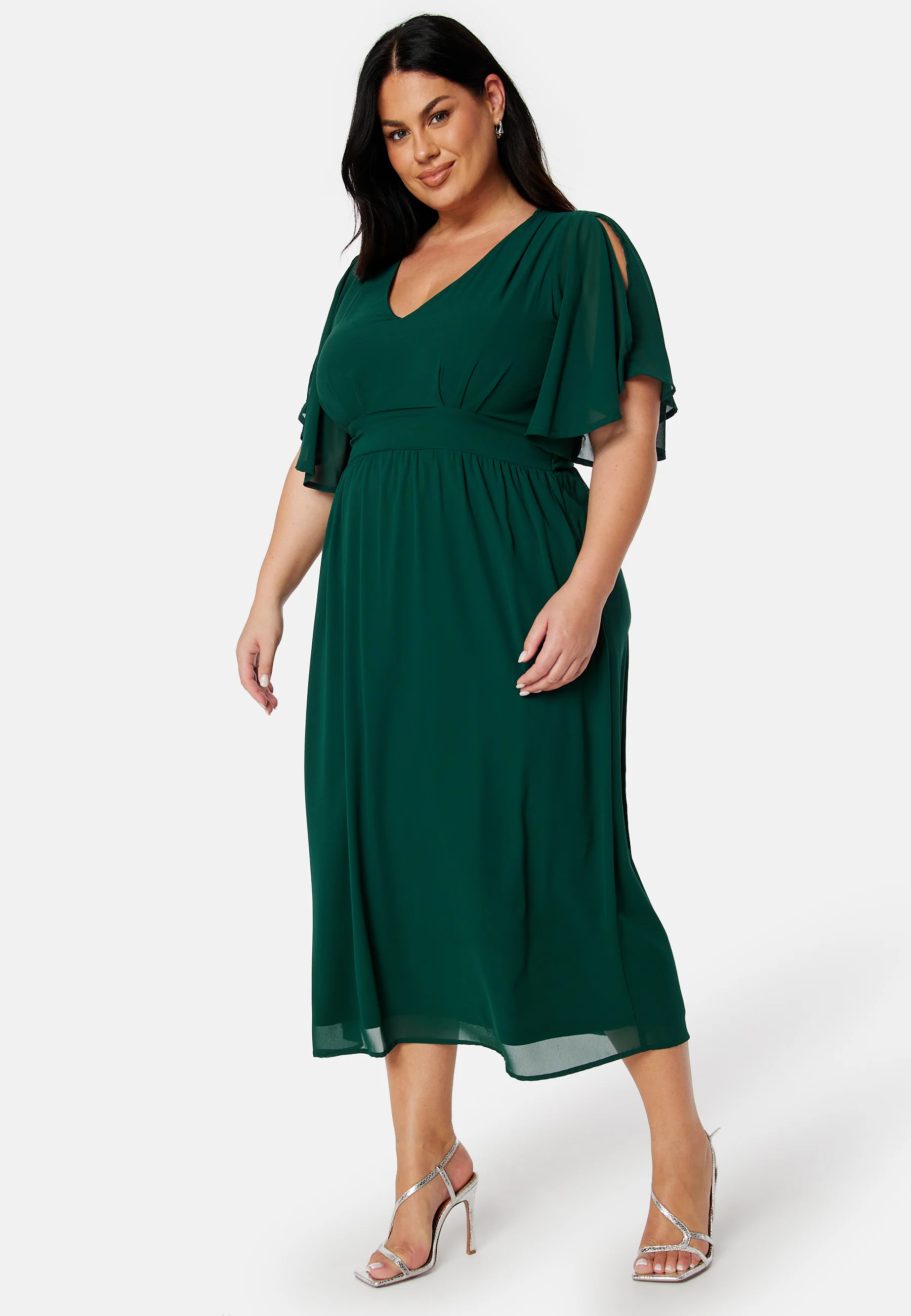 Butterfly Sleeve Midi Dress - Image 5