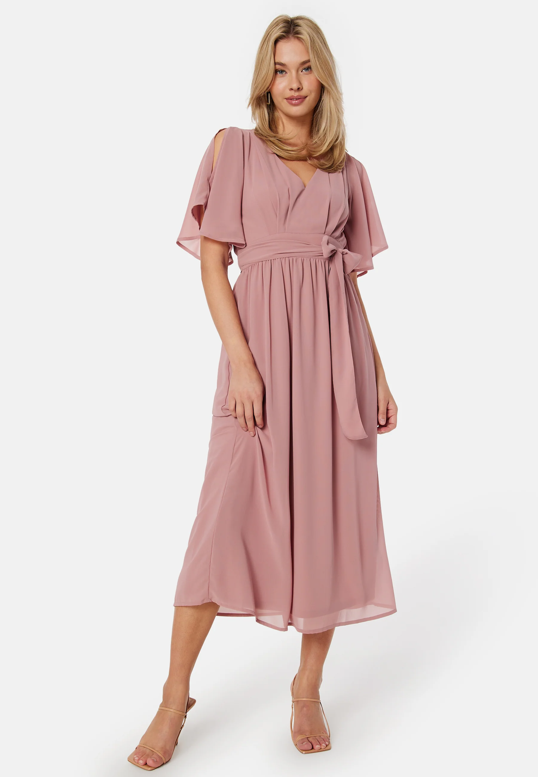 Butterfly Sleeve Midi Dress - Image 2