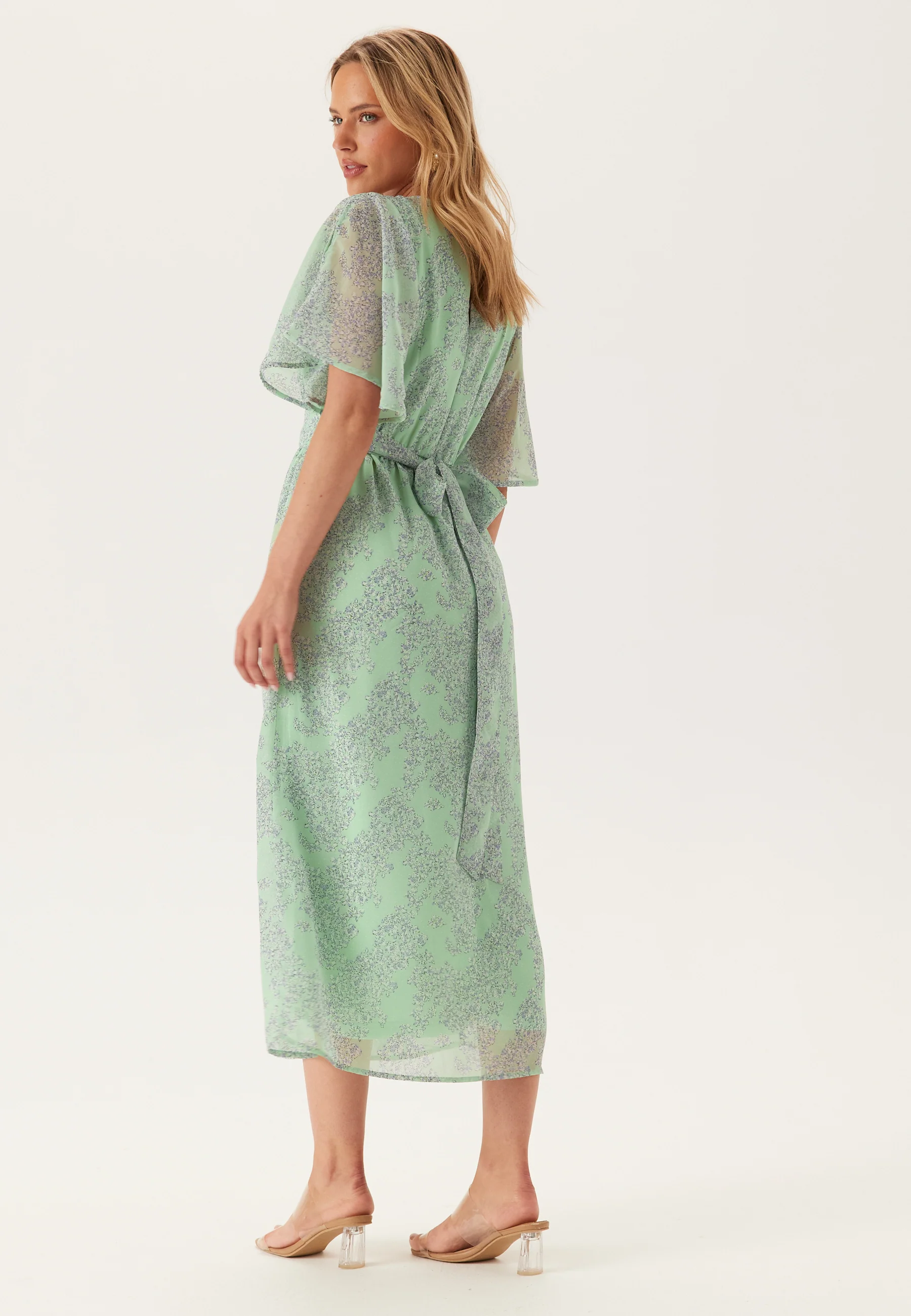 Butterfly Sleeve Midi Dress - Image 4