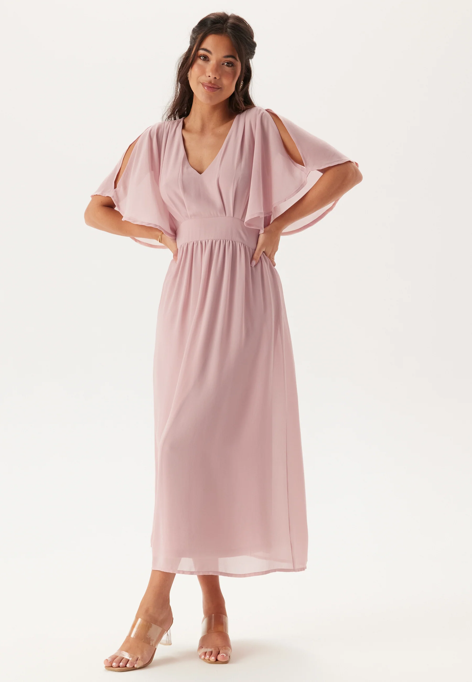 Butterfly Sleeve Midi Dress - Image 2