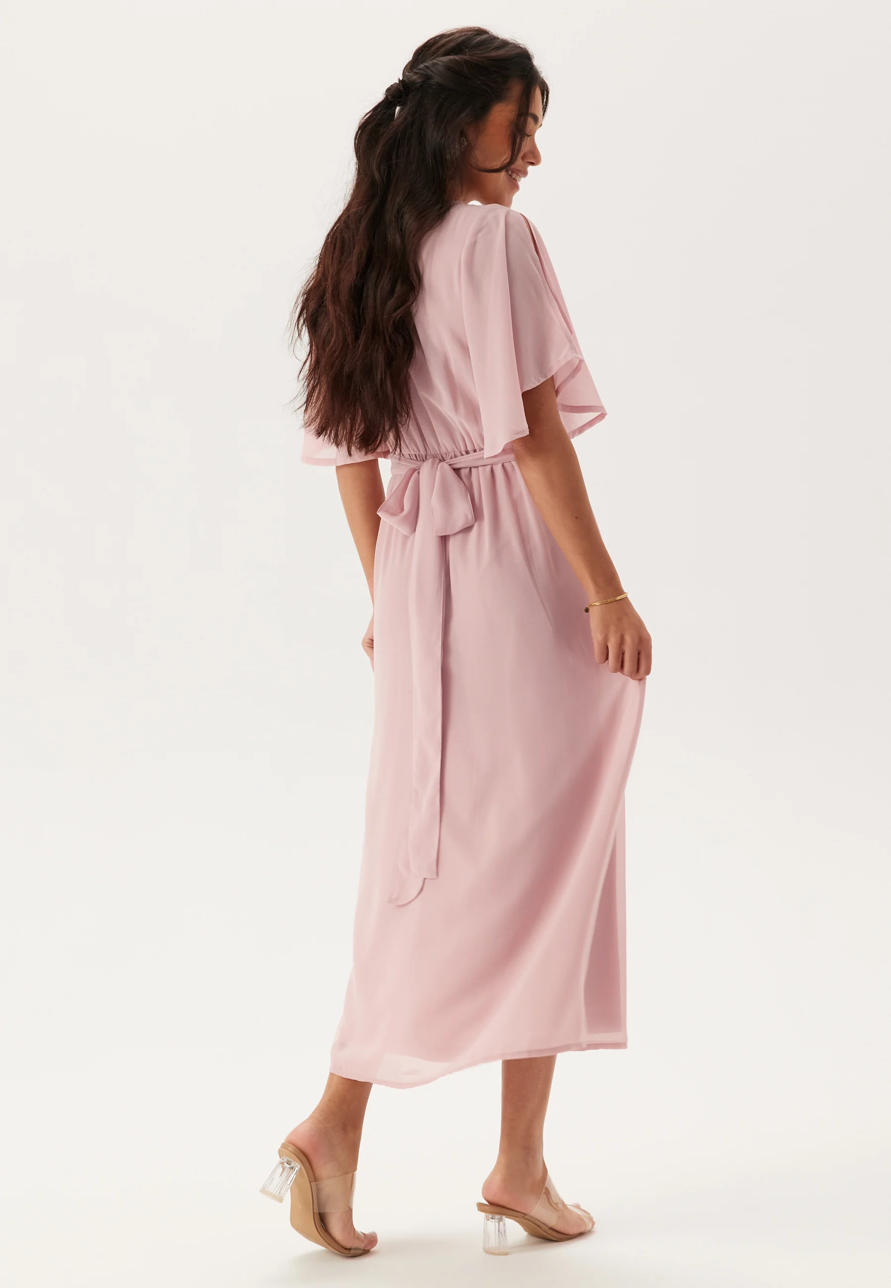 Butterfly Sleeve Midi Dress - Image 4