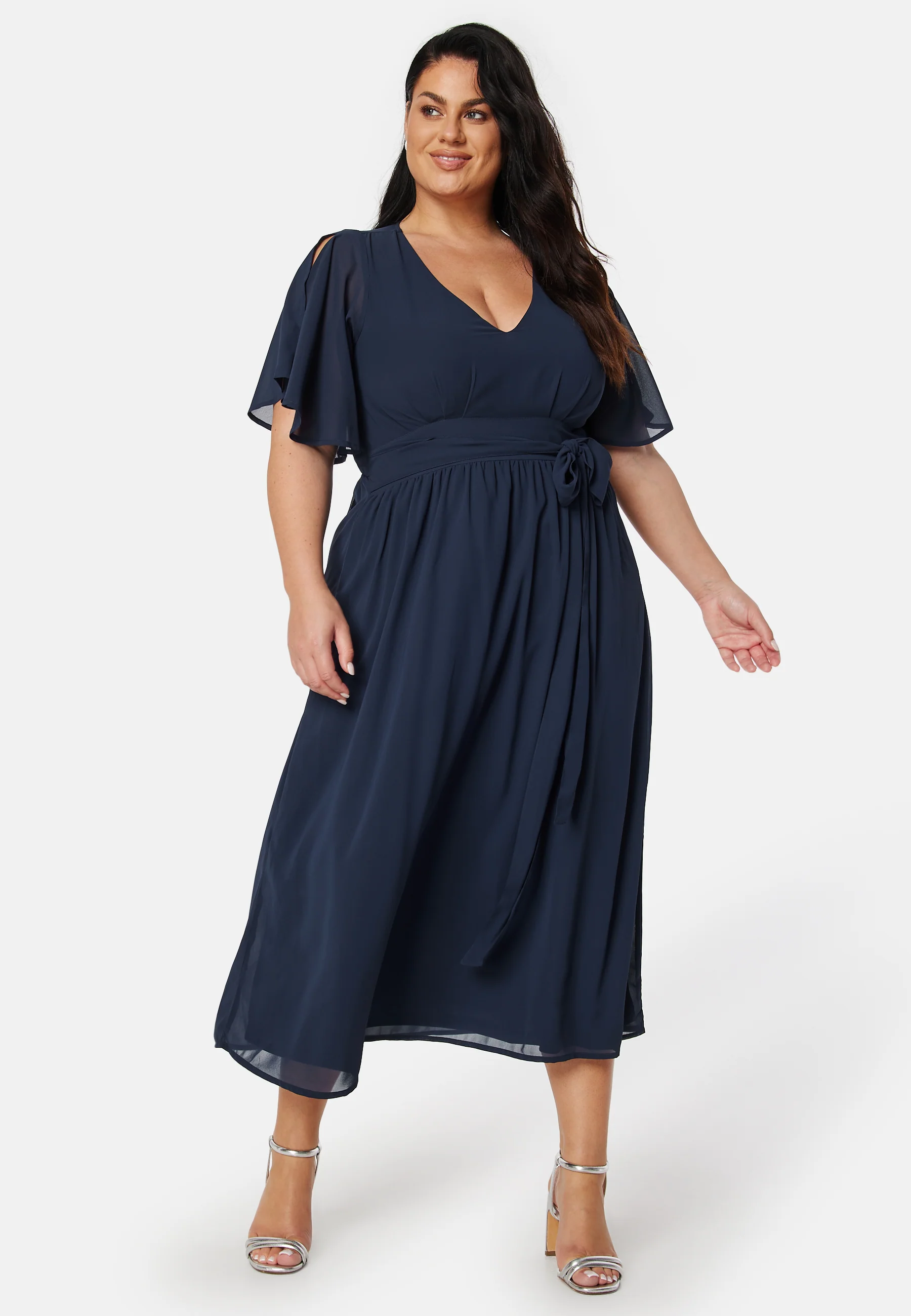 Butterfly Sleeve Midi Dress - Image 4