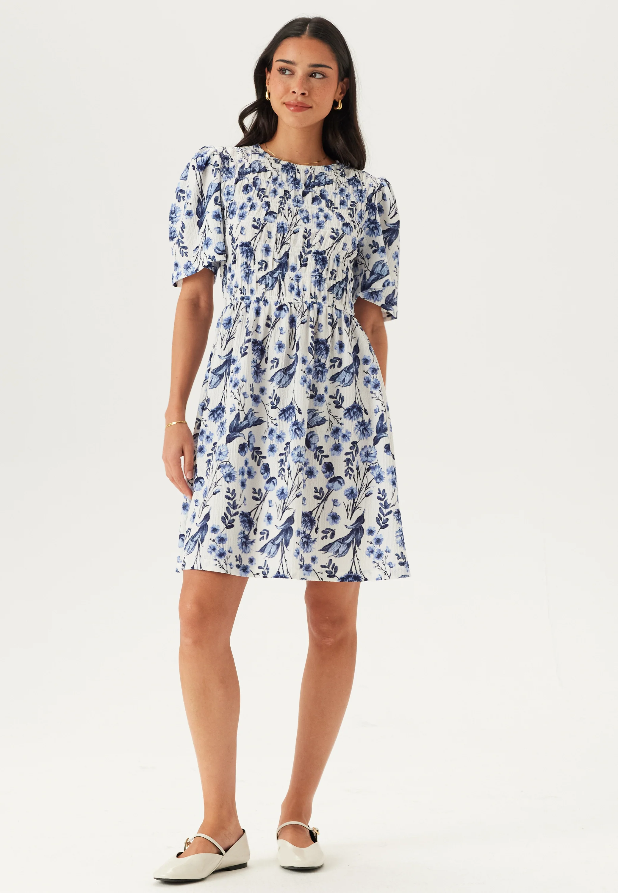 Butterfly Sleeve Short Dress - Image 2