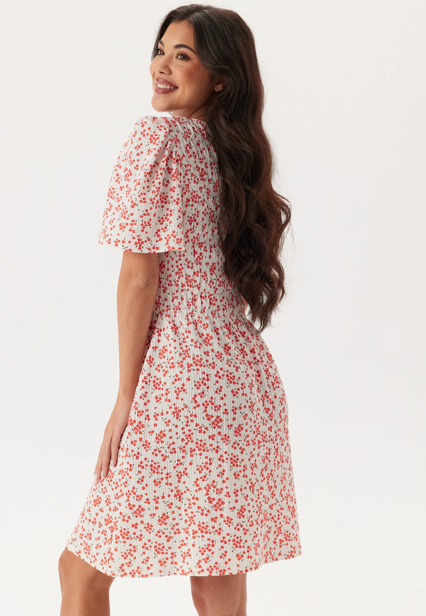 Butterfly Sleeve Short Dress - Image 2