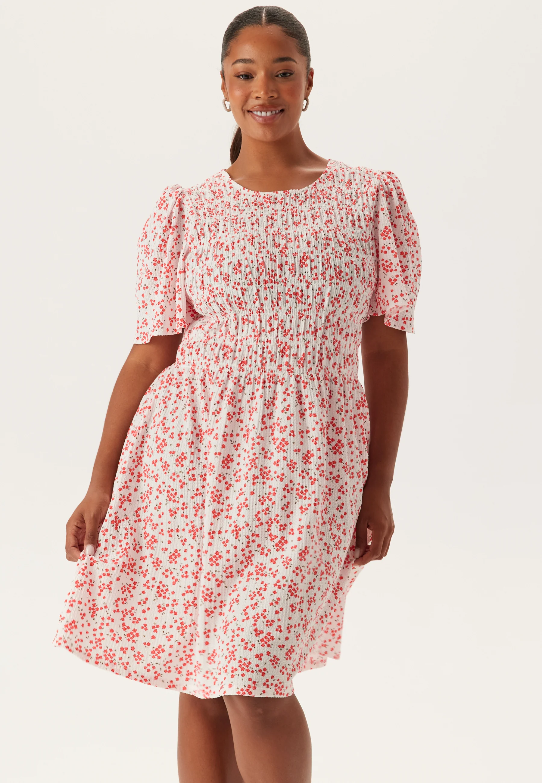 Butterfly Sleeve Short Dress - Image 6