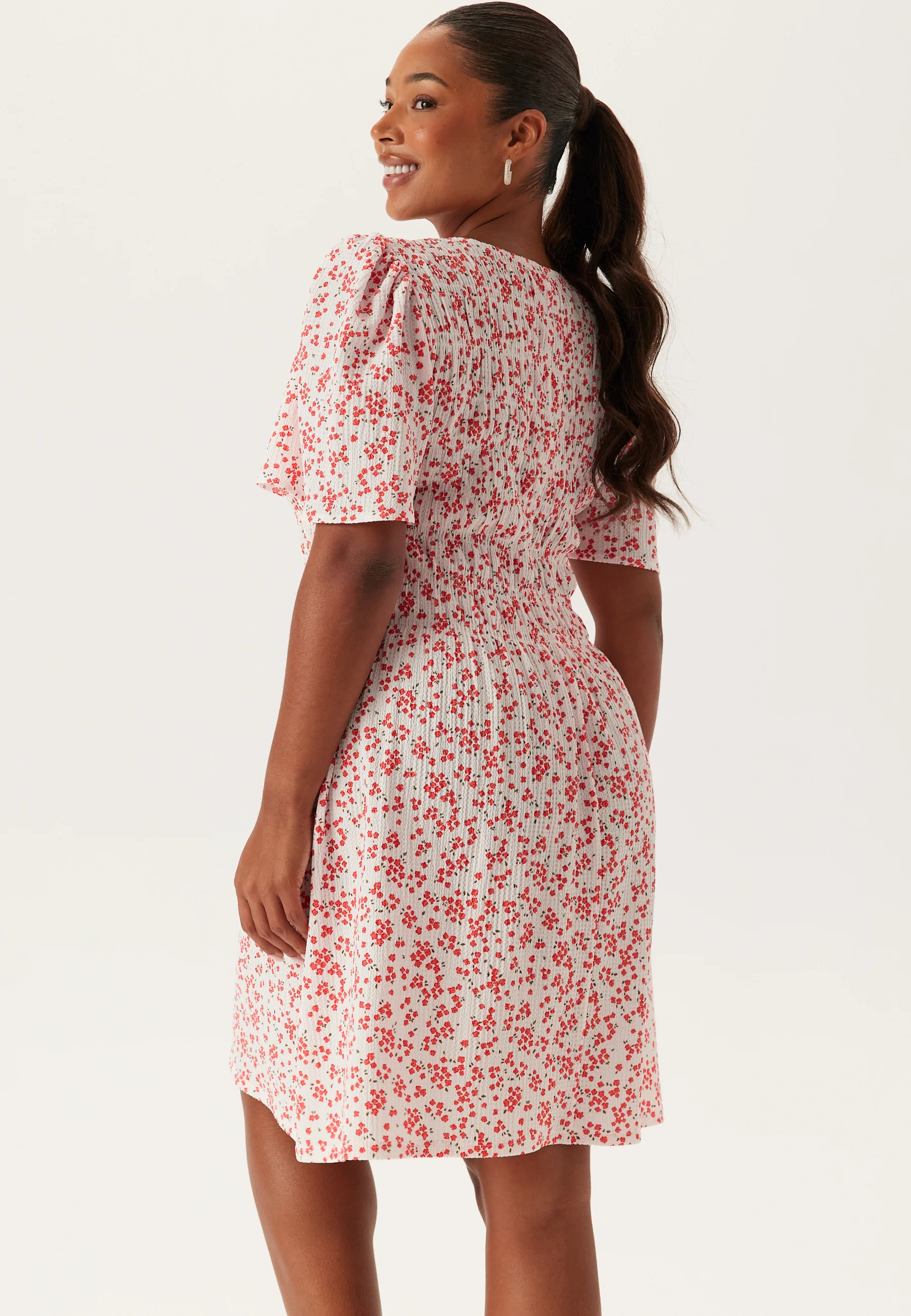 Butterfly Sleeve Short Dress - Image 7